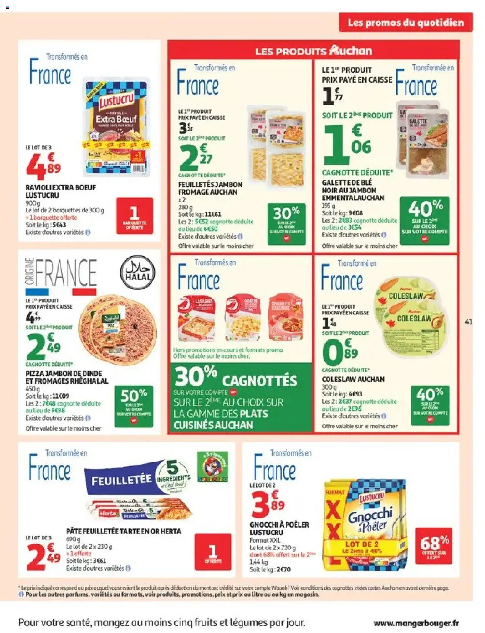 {H1} | Page: 41 | Produits: Emmental, Dinde, Blé, Gnocchi
