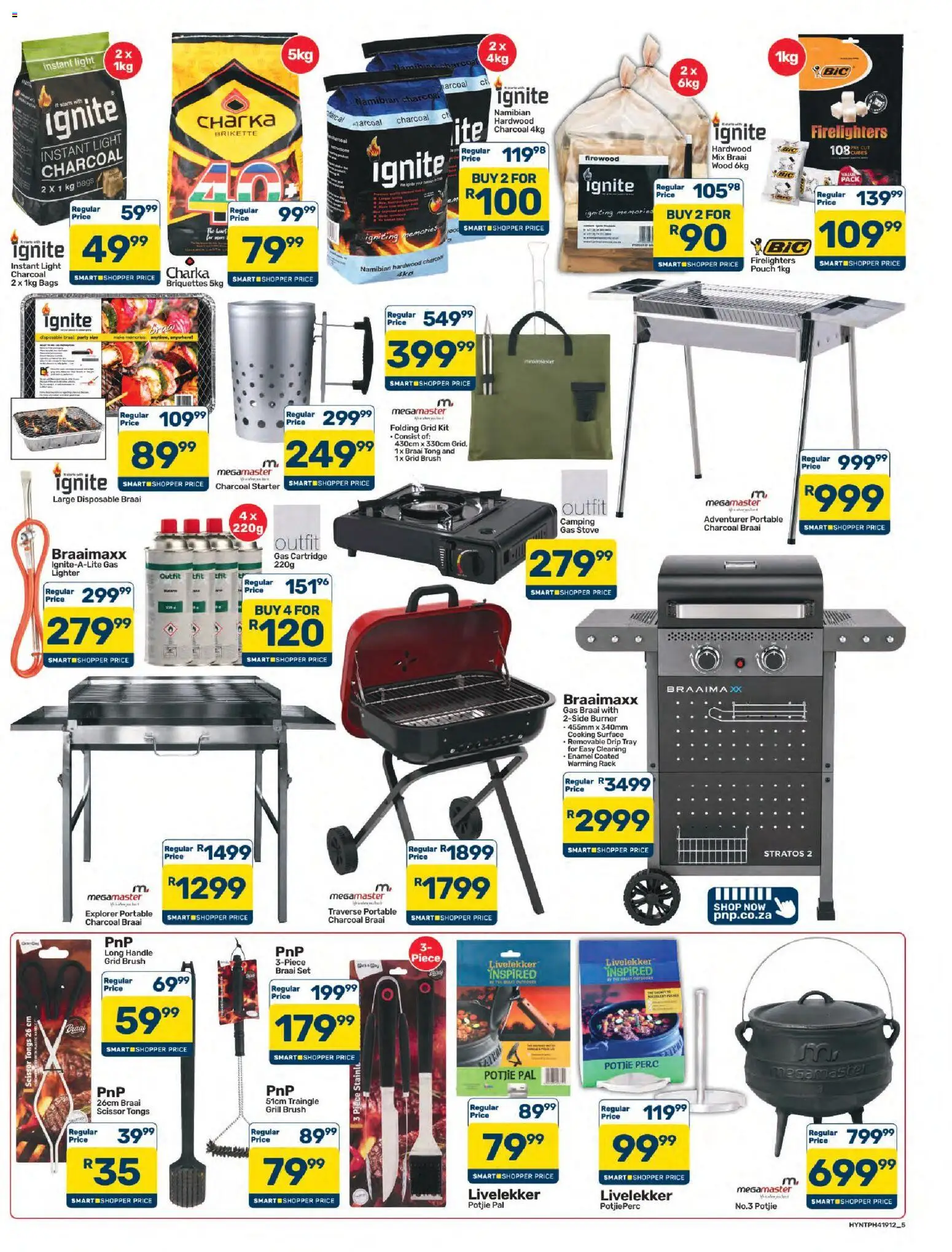New Pick n Pay catalogue – valid from 20/10/2026 | Page: 5 | Products: Tray, Light, Gas stove, Enamel