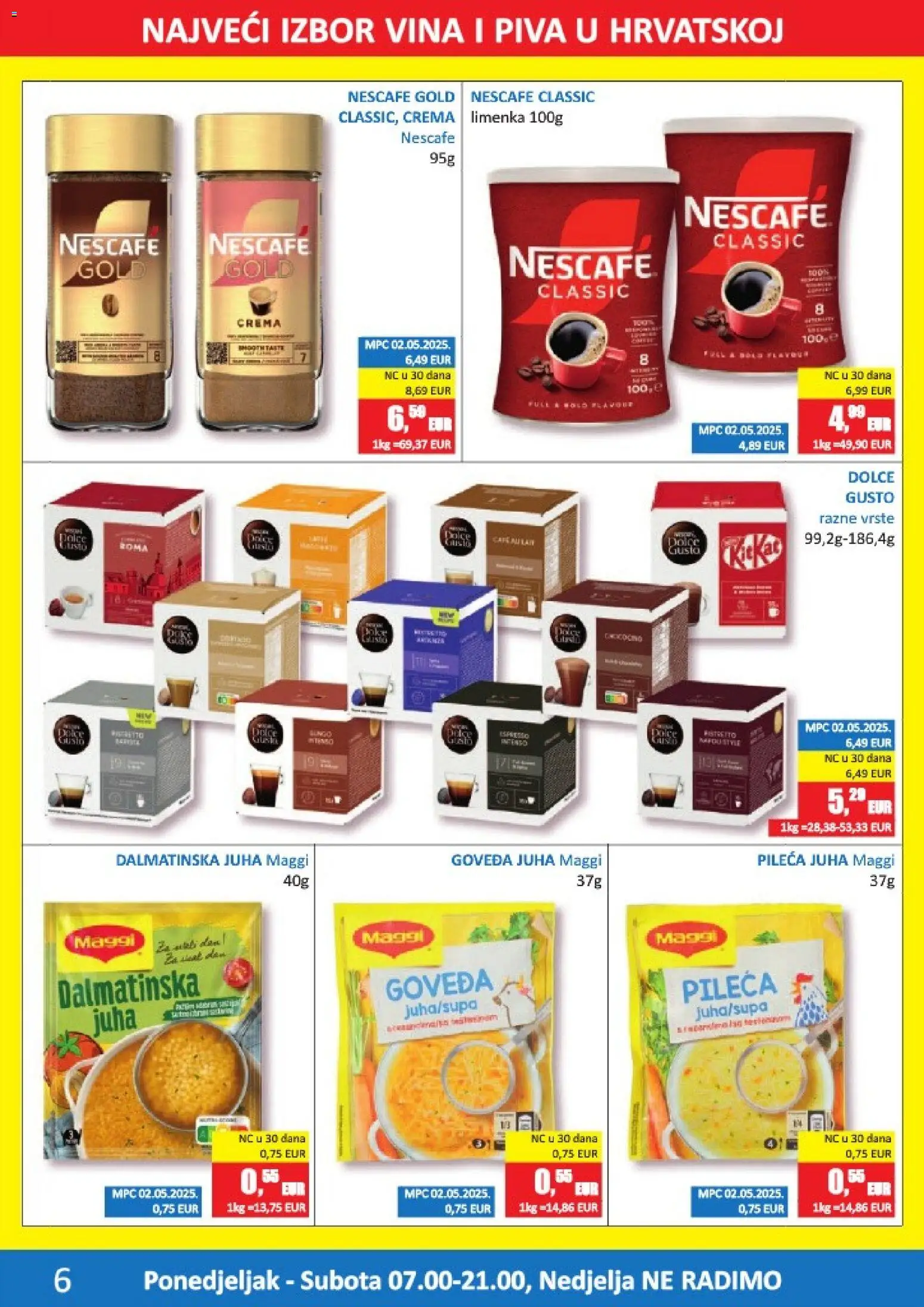 Vrutak katalog | vrijedi od 10.08.2026 | Stranica: 6 | Proizvodi: Kitkat, Pileća juha, Juha, Nescafe Gold