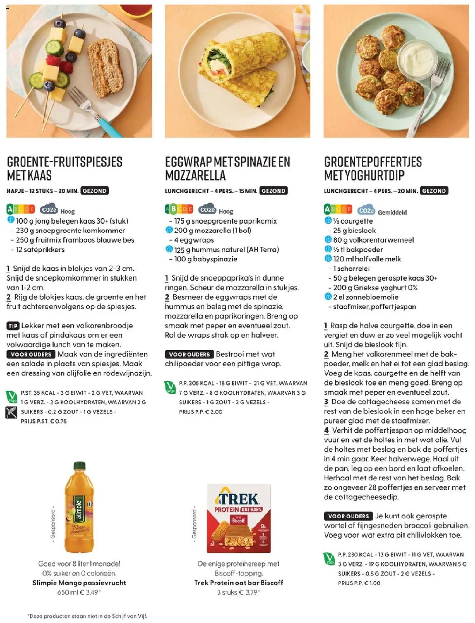 {H1} | Pagina: 70 | Producten: Zonnebloemolie, Salade, Halfvolle Melk, Babyspinazie