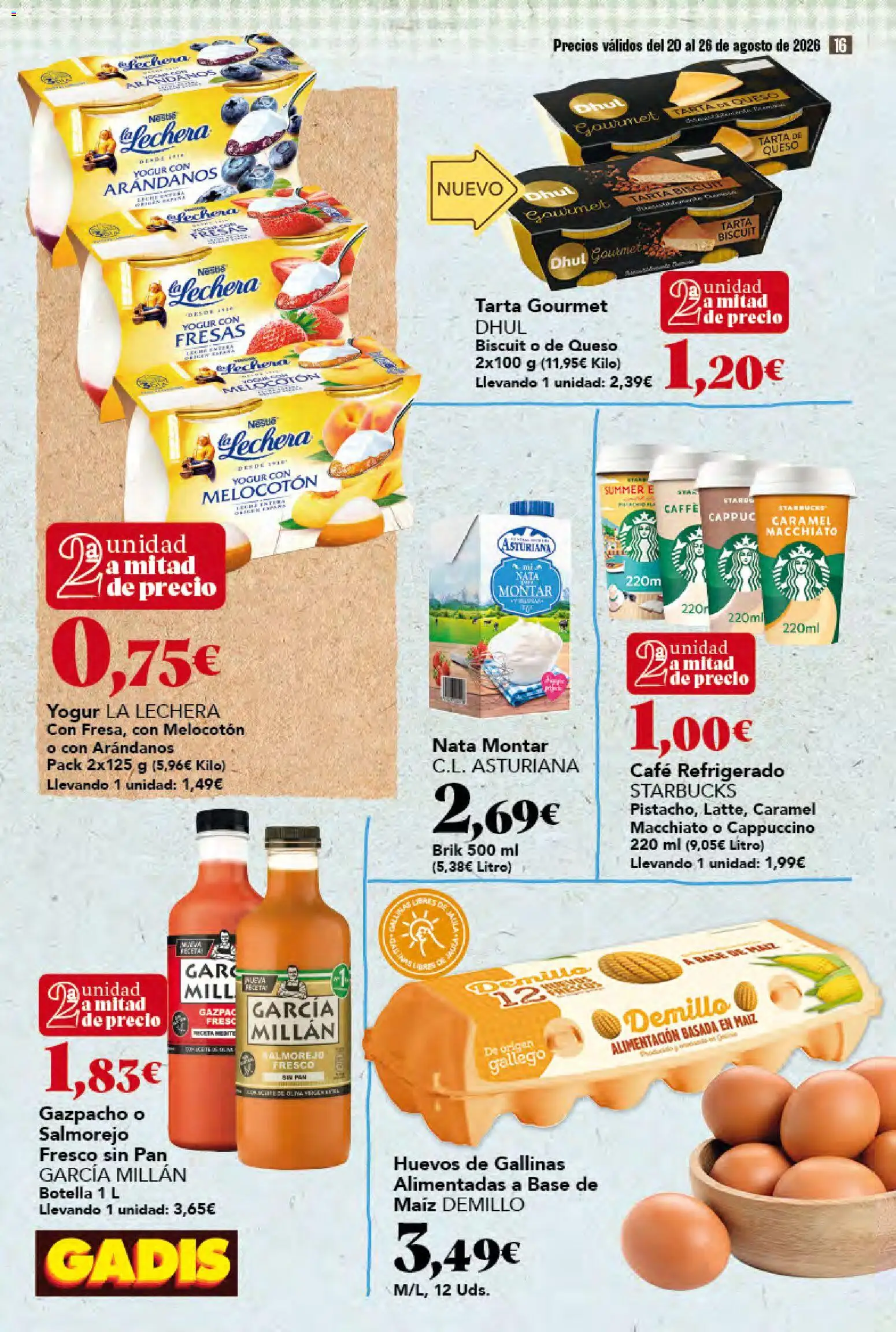 Gadis folleto │ válido desde el 20/08/2026 | Página: 16 | Productos: Maíz, Huevos, Fresas, Arándanos