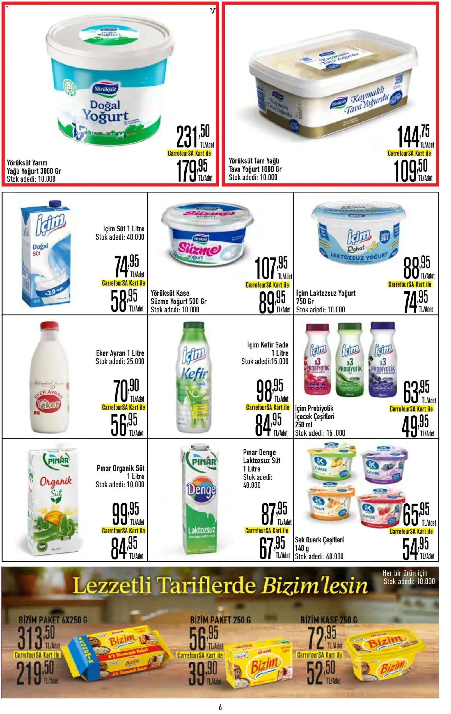 CarrefourSA - Katalog Gurme - 20 Ağustos 2026 tarihinden itibaren geçerlidir | Sayfa: 6 | Ürünler: Kaşe, Kefir, Süt, Yoğurt