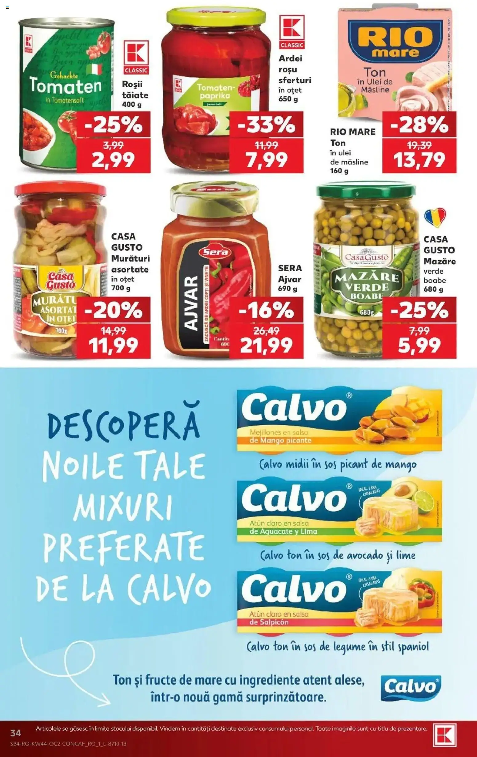 Kaufland Comarnic 28.10.2026 - Revista si Oferta | Pagină: 34 | Produse: Ulei, Fructe, Sos, Fructe De Mare