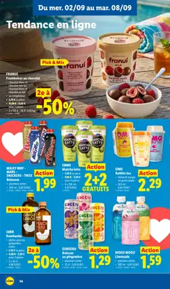 MILKY WAY - MARS - SNICKERS - TWIX Boissons, plusieurs sortes, 350 ml - Voorbeeld van een folder van Lidl, geldig van 31/08/2026 | Pagina: 14