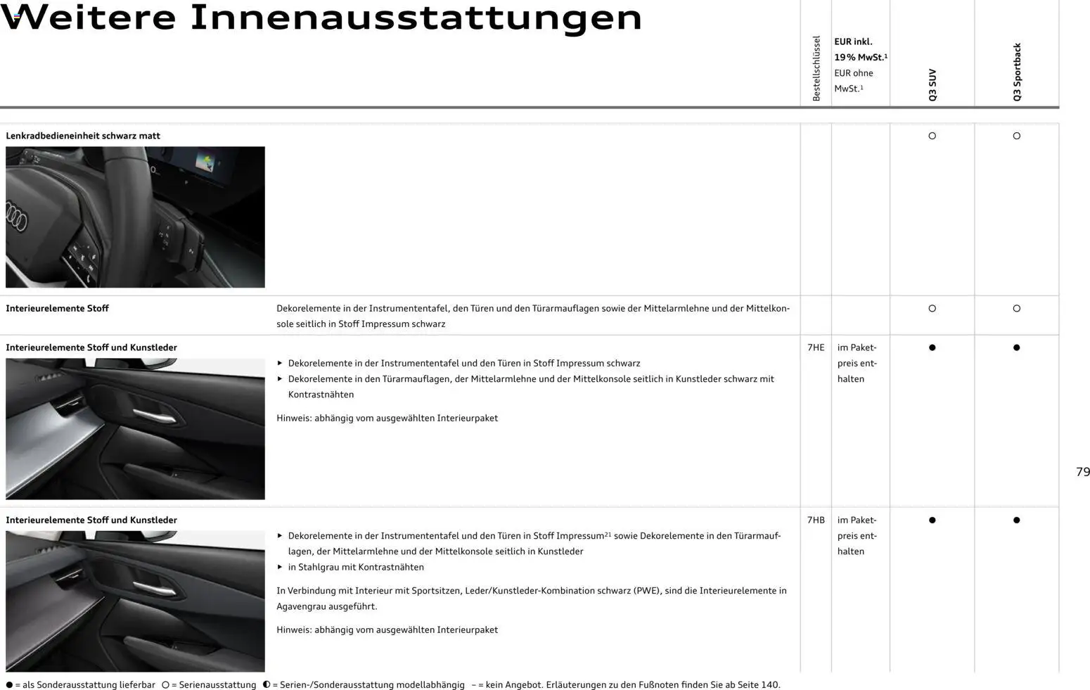 Audi Q3 – gültig ab 29.01.2026 | Seite: 79