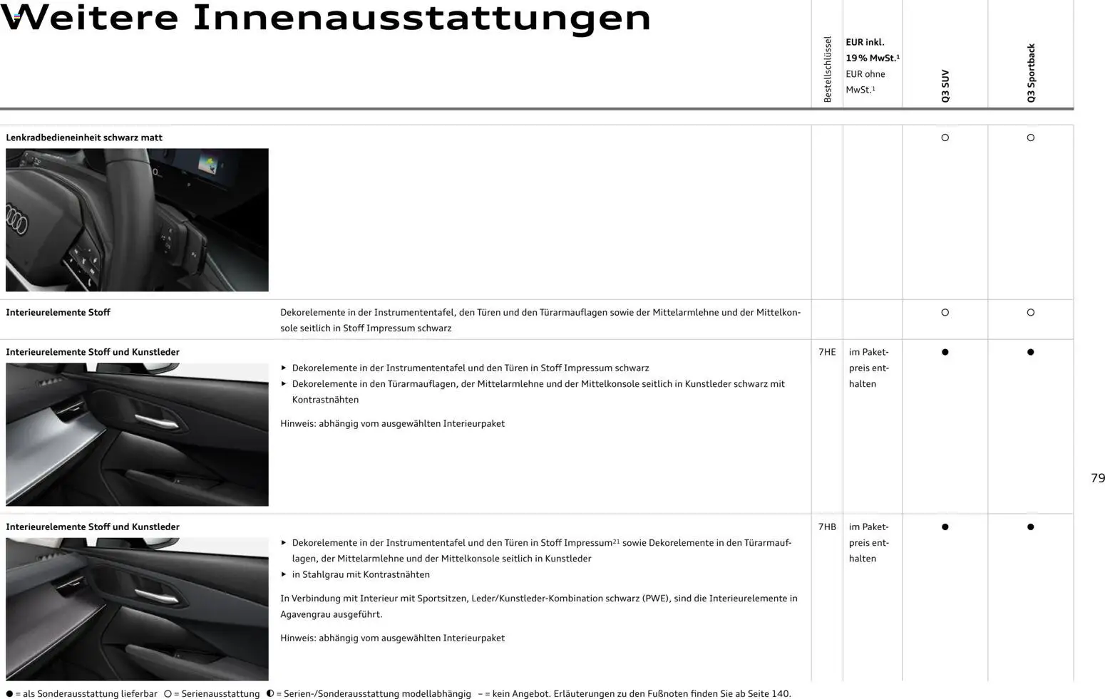Audi Q3 – gültig ab 29.01.2026 | Seite: 79