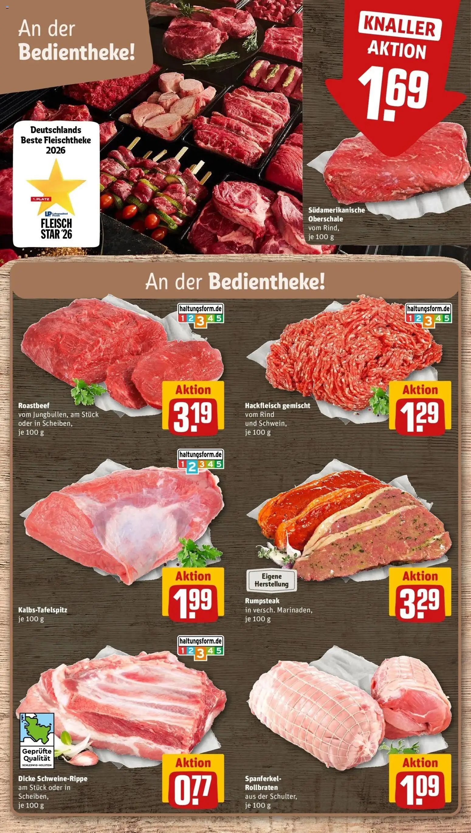 REWE Prospekt ab 07.09.2026 zum Blättern » Angebote | Seite: 8 | Produkte: Rumpsteak, Roastbeef, Fleisch, Hackfleisch