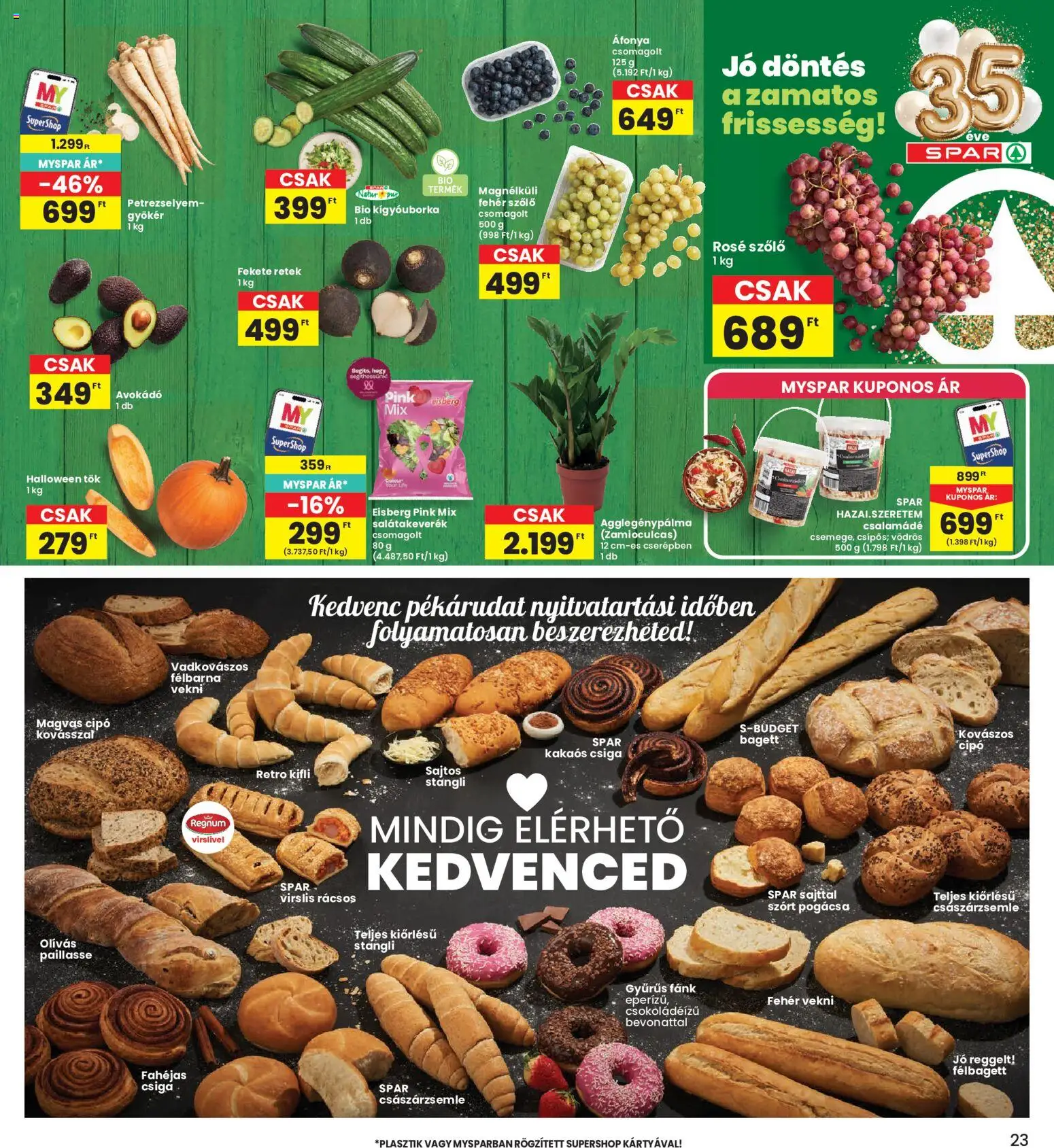 Interspar akciós ujság - amely érvényes a következő dátumtól: 2026.10.08. | Oldal: 23