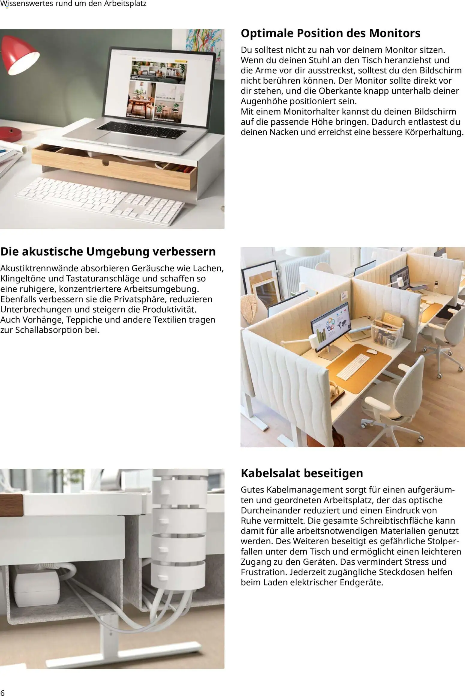 Ikea Büroeinrichtung – gültig ab 01.04.2026 | Seite: 6 | Produkte: Tisch, Stuhl, Bildschirm, Monitor