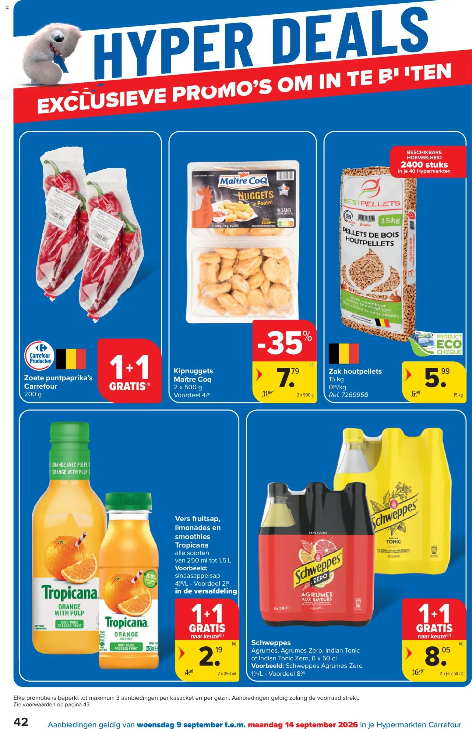 {H1} | Pagina: 42 | Producten: Tonic, Tropicana, Zak, Fruit
