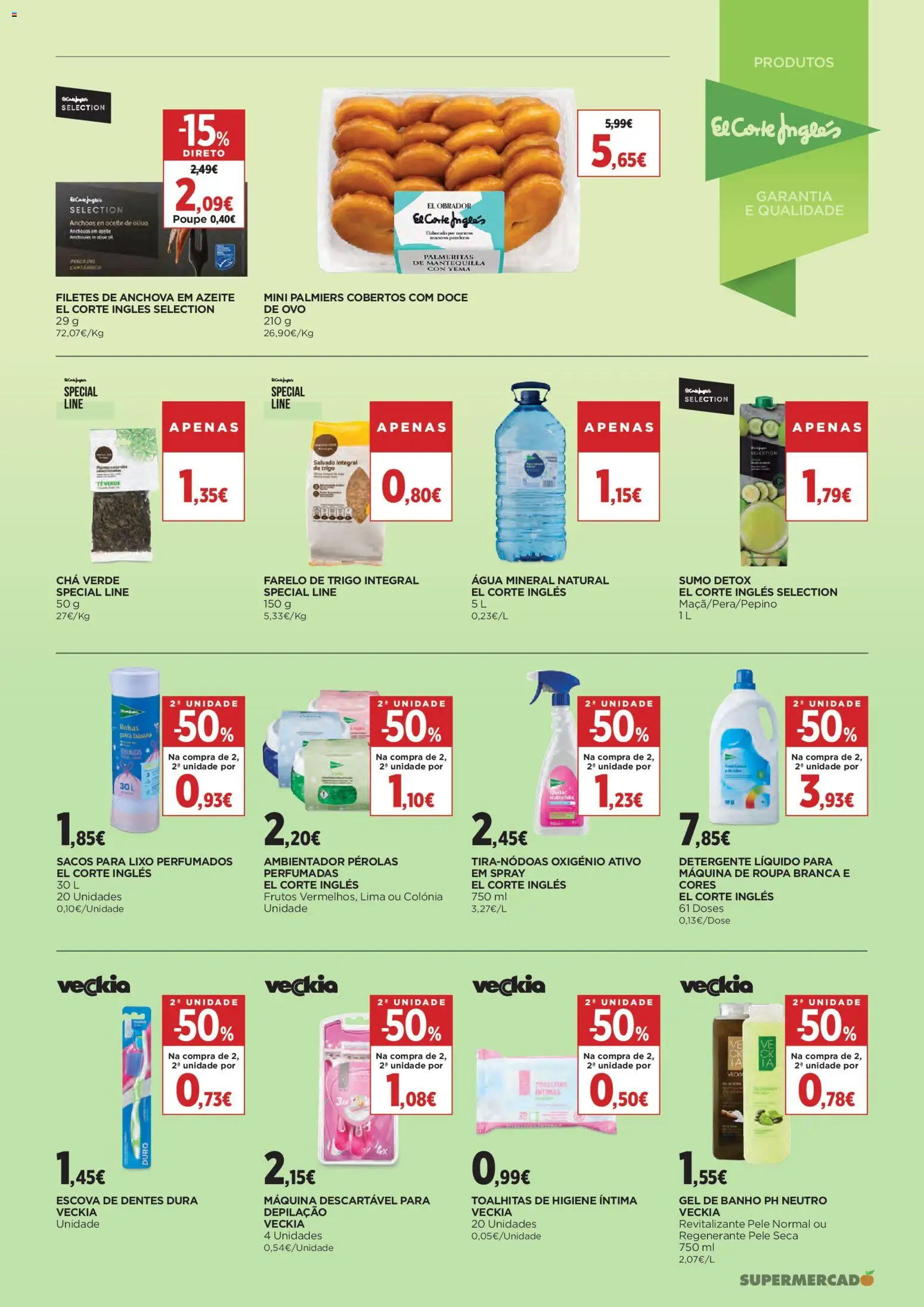 El Corte Ingles folheto │ válido de 02/10/2026 | Página: 27 | Produtos: Azeite, Água mineral natural, Chá verde, Sumo
