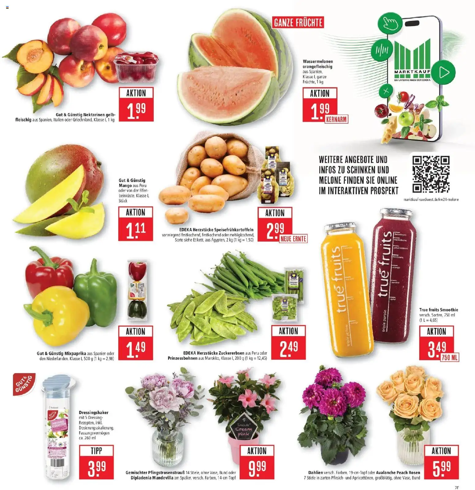 Marktkauf Prospekt Kirchheim – gültig ab 08.06.2026 | Seite: 11 | Produkte: Nektarinen, Dressing, Pfirsich, Schinken