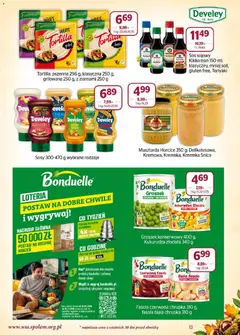 Pogląd oferty "Społem gazetka" - ważna od 01.10.2026 | Strona: 13 | Produkty: Fasola czerwona, Groszek konserwowy, Sosy, Sos