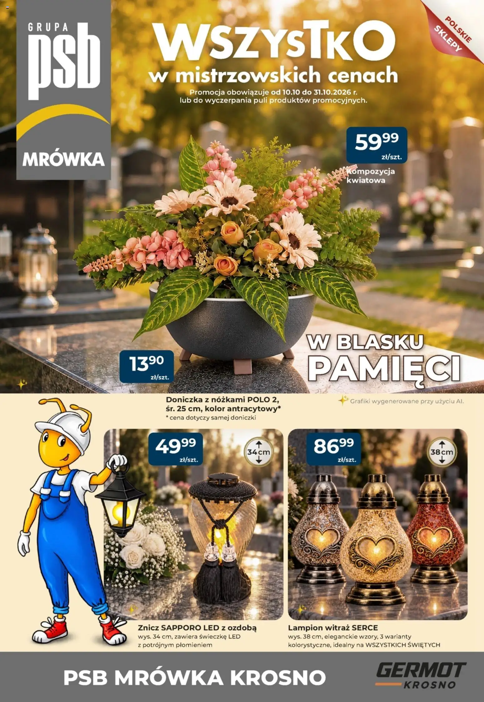 Mrówka gazetka - Krosno od 10.10.2026 | Strona: 1 | Produkty: Doniczka, Lampion, Doniczki