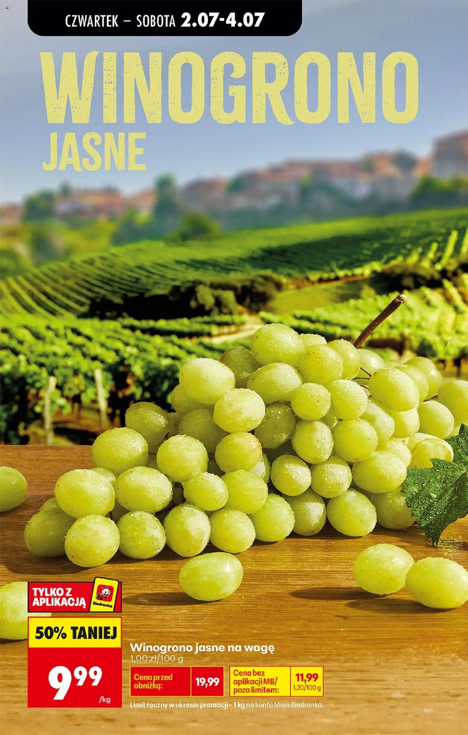 Biedronka gazetka od czwartku od 02.07.2026 | Strona: 21 | Produkty: Winogrono