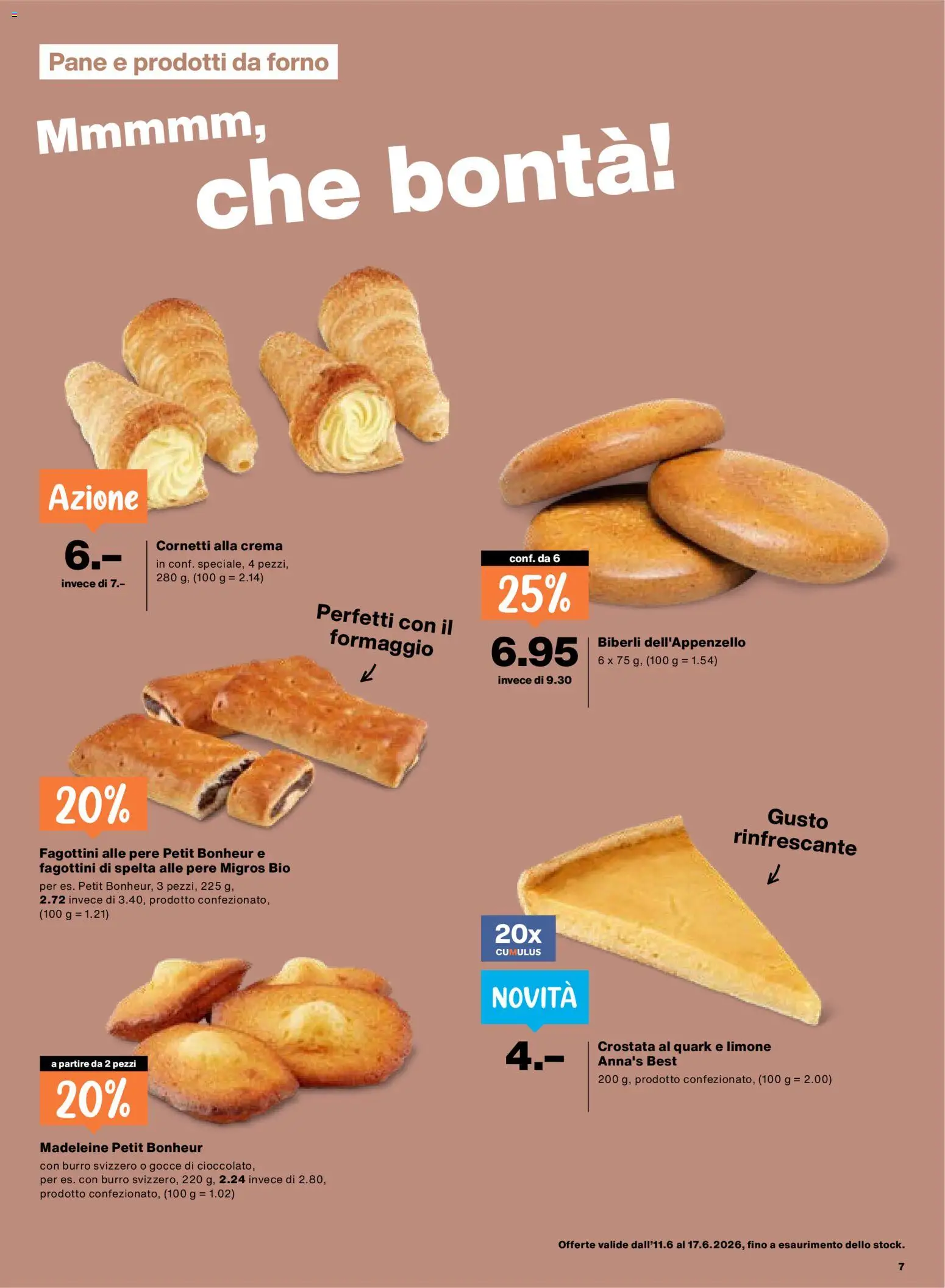 Migros aktionen IT – gültig ab 11.06.2026 | Seite: 7 | Produkte: Quark, Pane