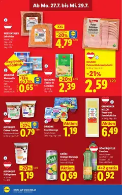 GMUNDNER MILCH Toast- und Sandwichkäse, Toast- und Sandwichkäse Je 800 g ab 23.07.2026 gültig | Seite: 45