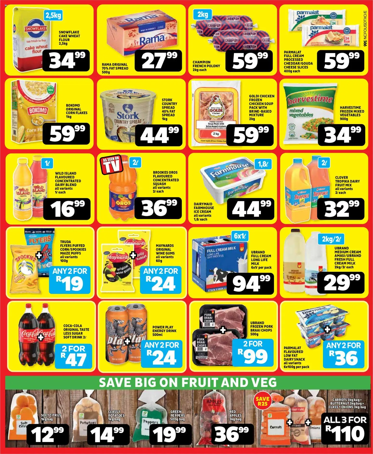 New Usave catalogue – valid from 20.04.2026 | Page: 3 | Products: Corn, Squash, Wine, Sugar