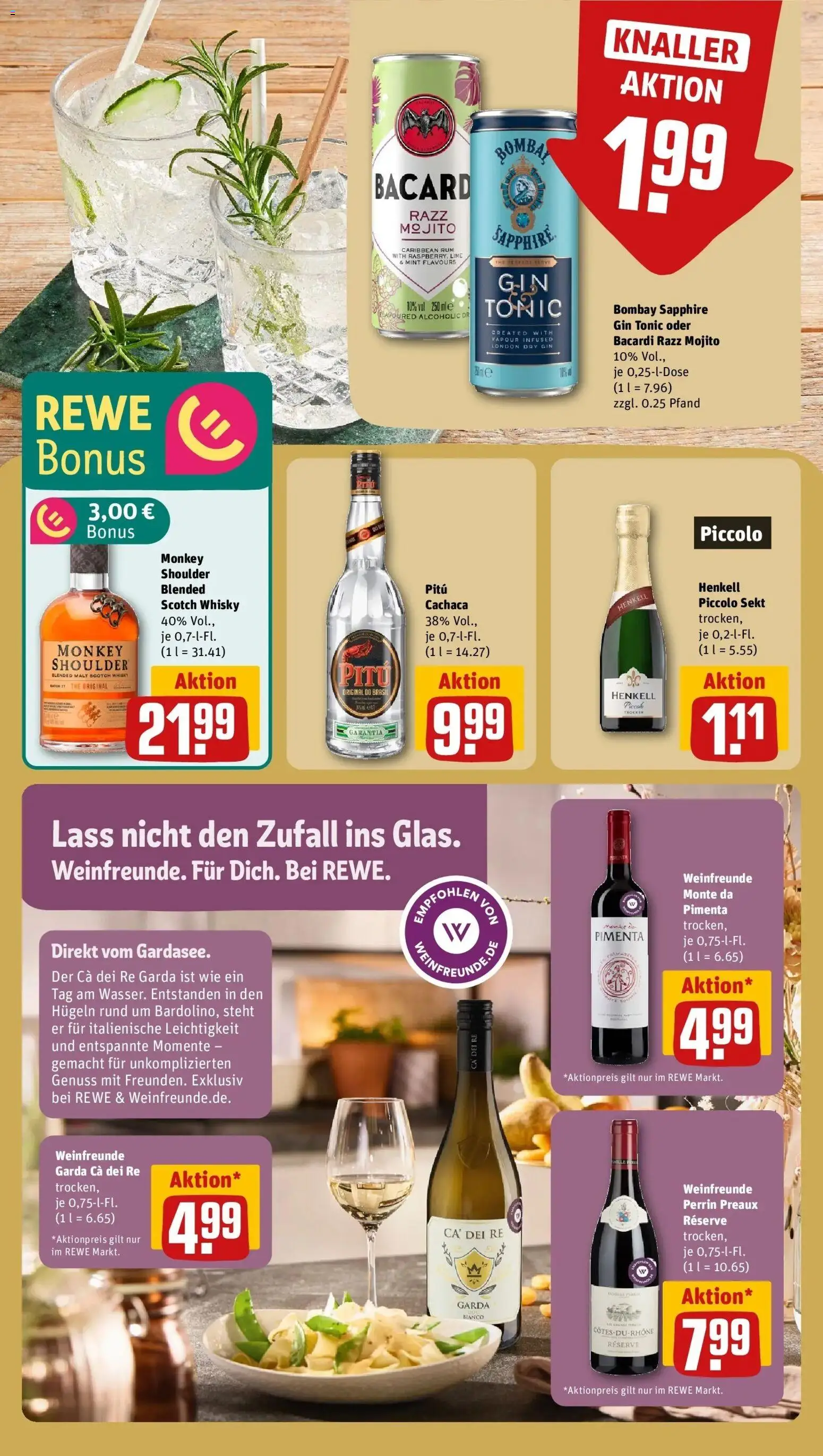 Rewe Prospekt Mettlach / Orscholz	 – gültig ab 20.04.2026 | Seite: 21 | Produkte: Bacardi, Sekt, Rum, Gin