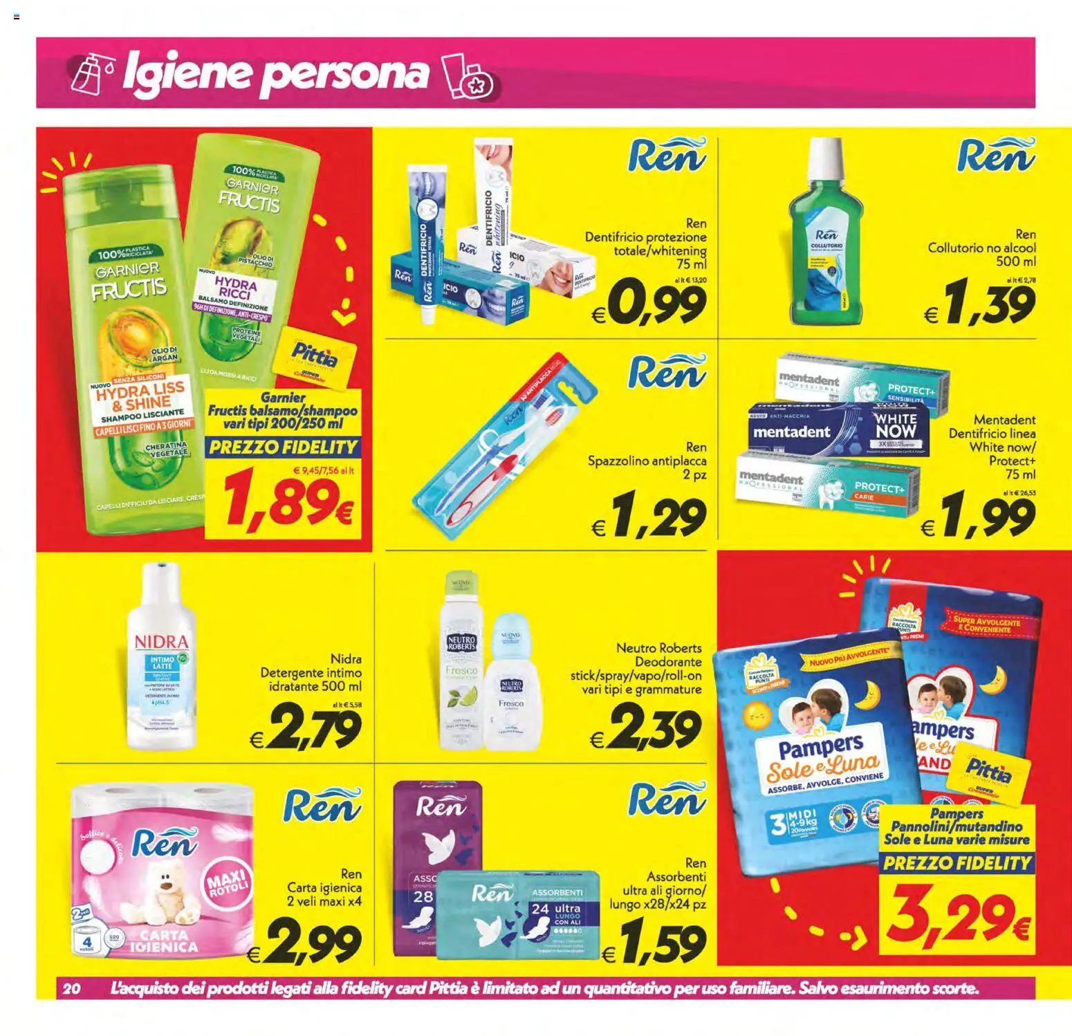 Volantino SuperConveniente del 19.05.2026 | Pagina: 20 | Prodotti: Dentifricio, Spazzolino, Collutorio, Latte