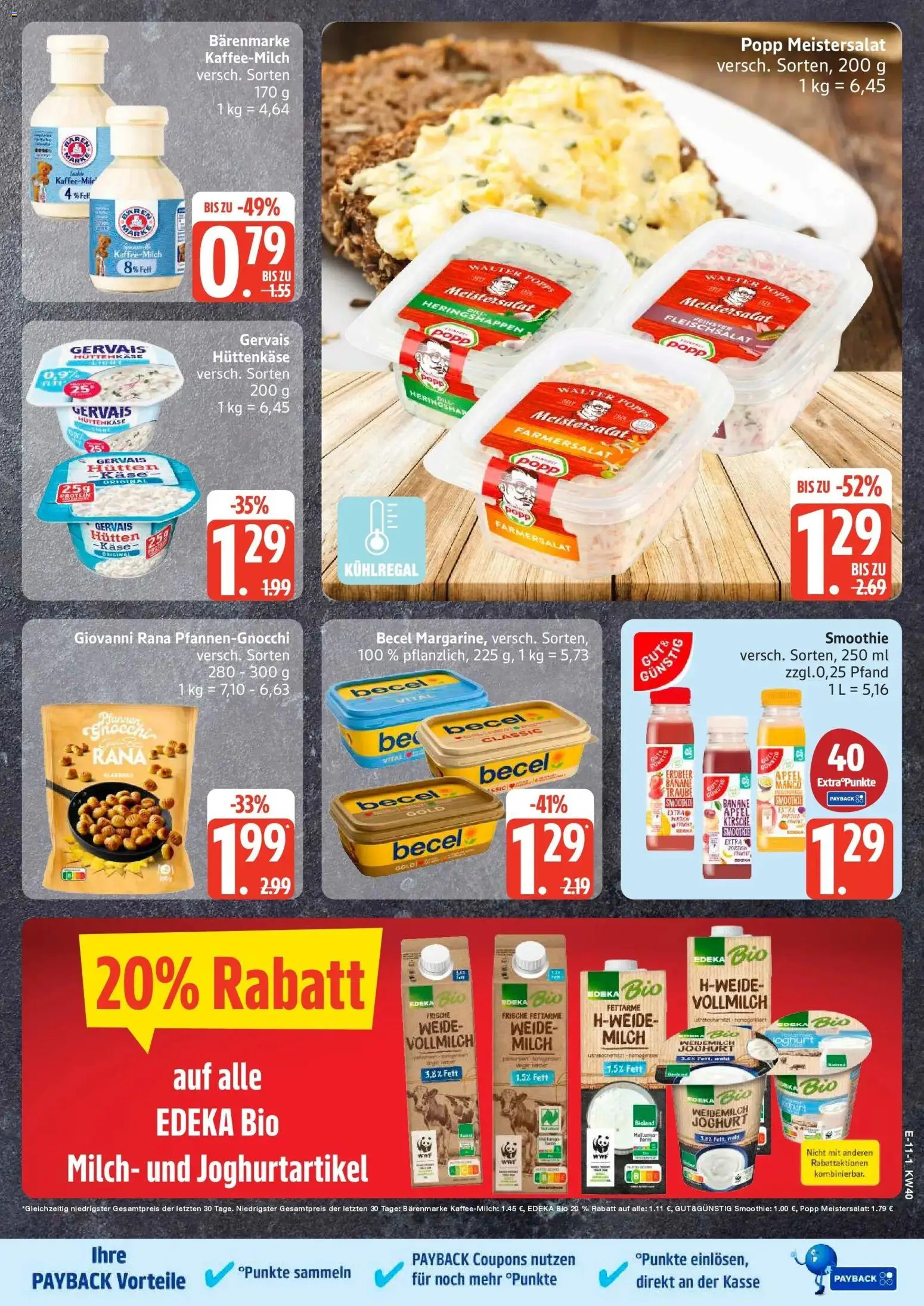 Edeka Prospekt Bad Schwartau (ab 28.09.2026) » Angebote Online | Seite: 15 | Produkte: Milch, Käse, Äpfel, Hüttenkäse