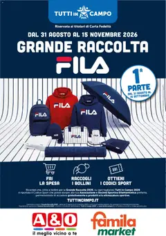 Anteprima del volantino A&O volantino Grande Raccolta Fila valido a partire dal 31/08/2026