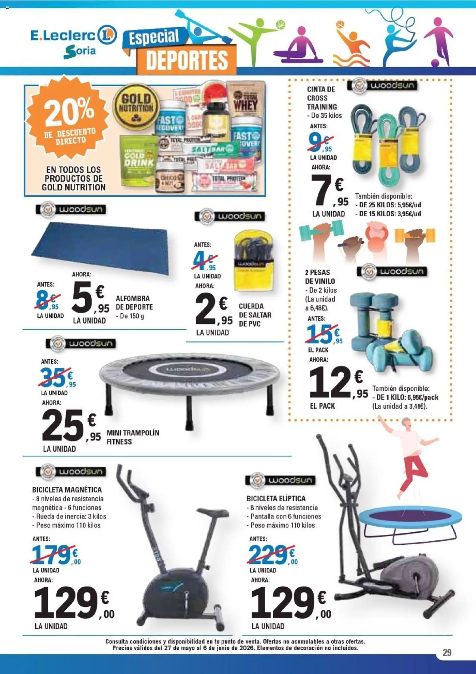 E.Leclerc - Soria │ válido desde el 27.05.2026 | Página: 29 | Productos: Bicicleta, Peso, Alfombra