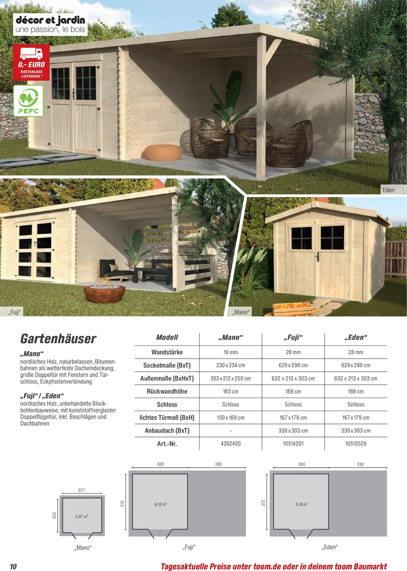 Toom Baumarkt Gartenhäuser & Carports 2026 – gültig ab 20.02.2026 | Seite: 10 | Produkte: Tür