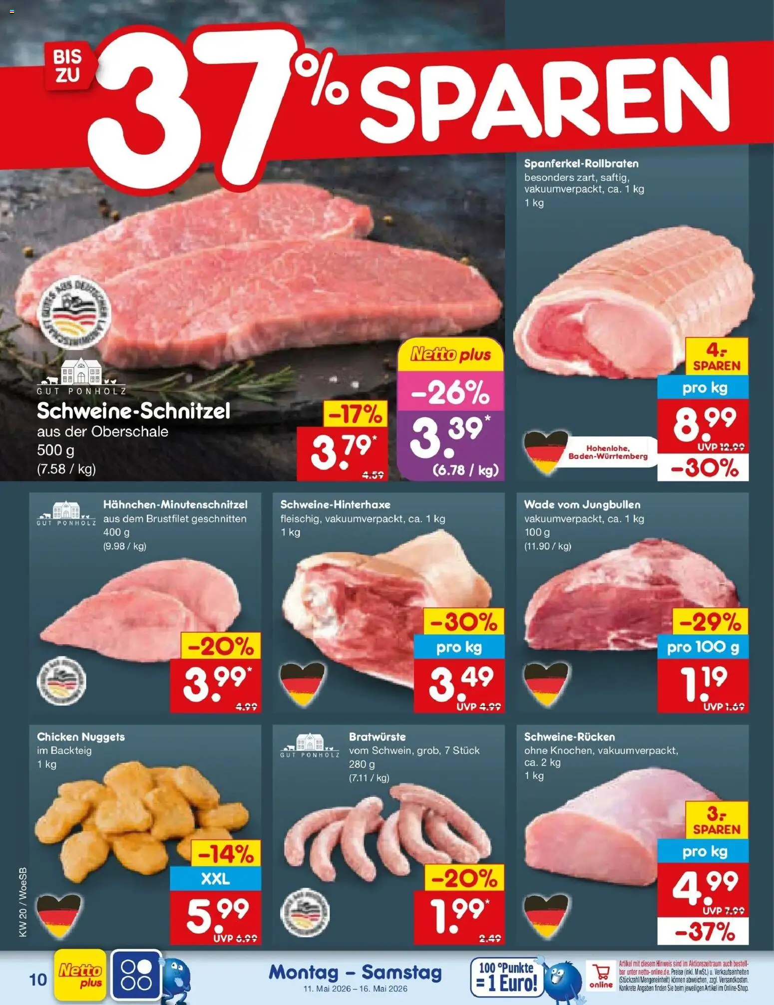 Netto Marken-Discount Prospekt Katzweiler	 – gültig ab 10.05.2026 | Seite: 11 | Produkte: Schweinerucken