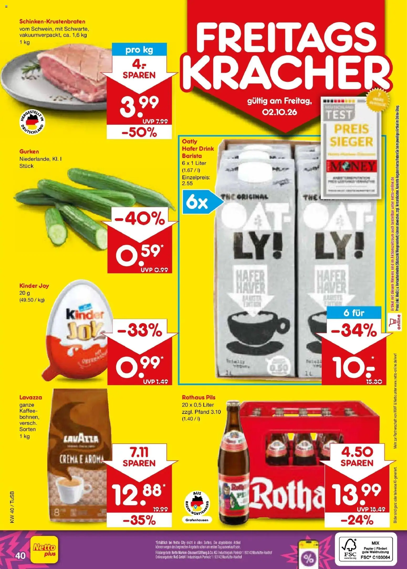 Netto Marken-Discount Prospekt Sindelfingen – gültig ab 28.09.2026 | Seite: 62 | Produkte: Kaffee, Pils, Bilder, Gurken