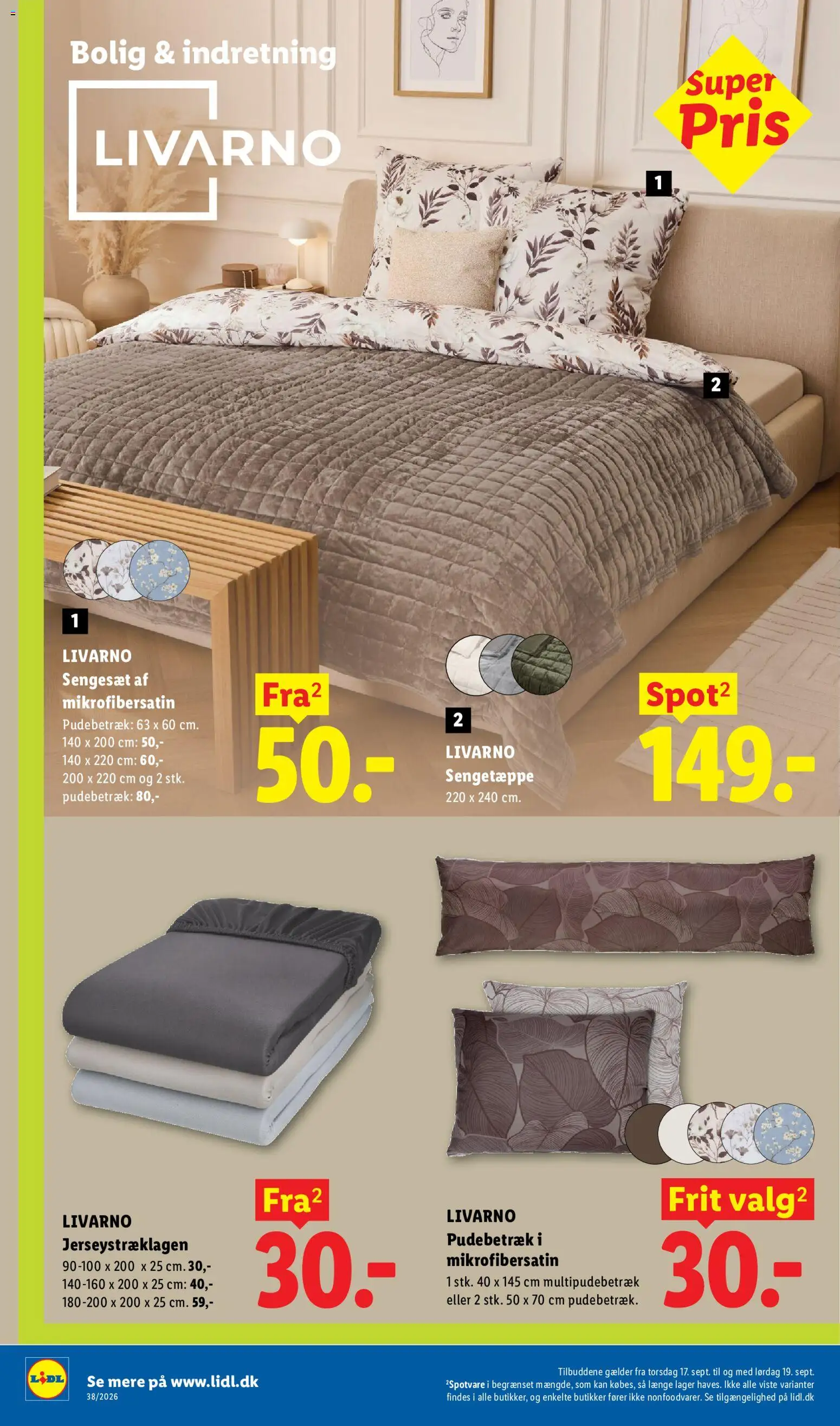 Lidl tilbudsavis – gyldig fra 13/09/2026 | Side: 12 | Produkter: Sengesæt, Søm, Pudebetræk