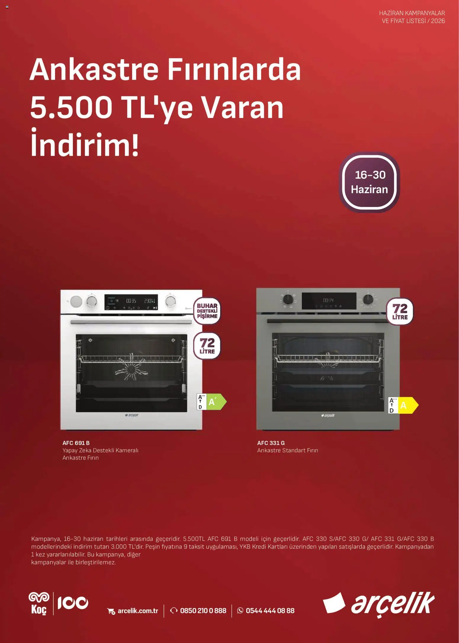 Arçelik - Ankastre Kataloğu - 16.06.2026 tarihinden itibaren geçerlidir | Sayfa: 2 | Ürünler: Fırın
