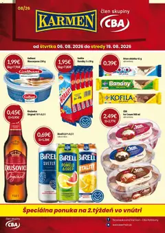 KARMEN CBA leták platný od 06.08.2026