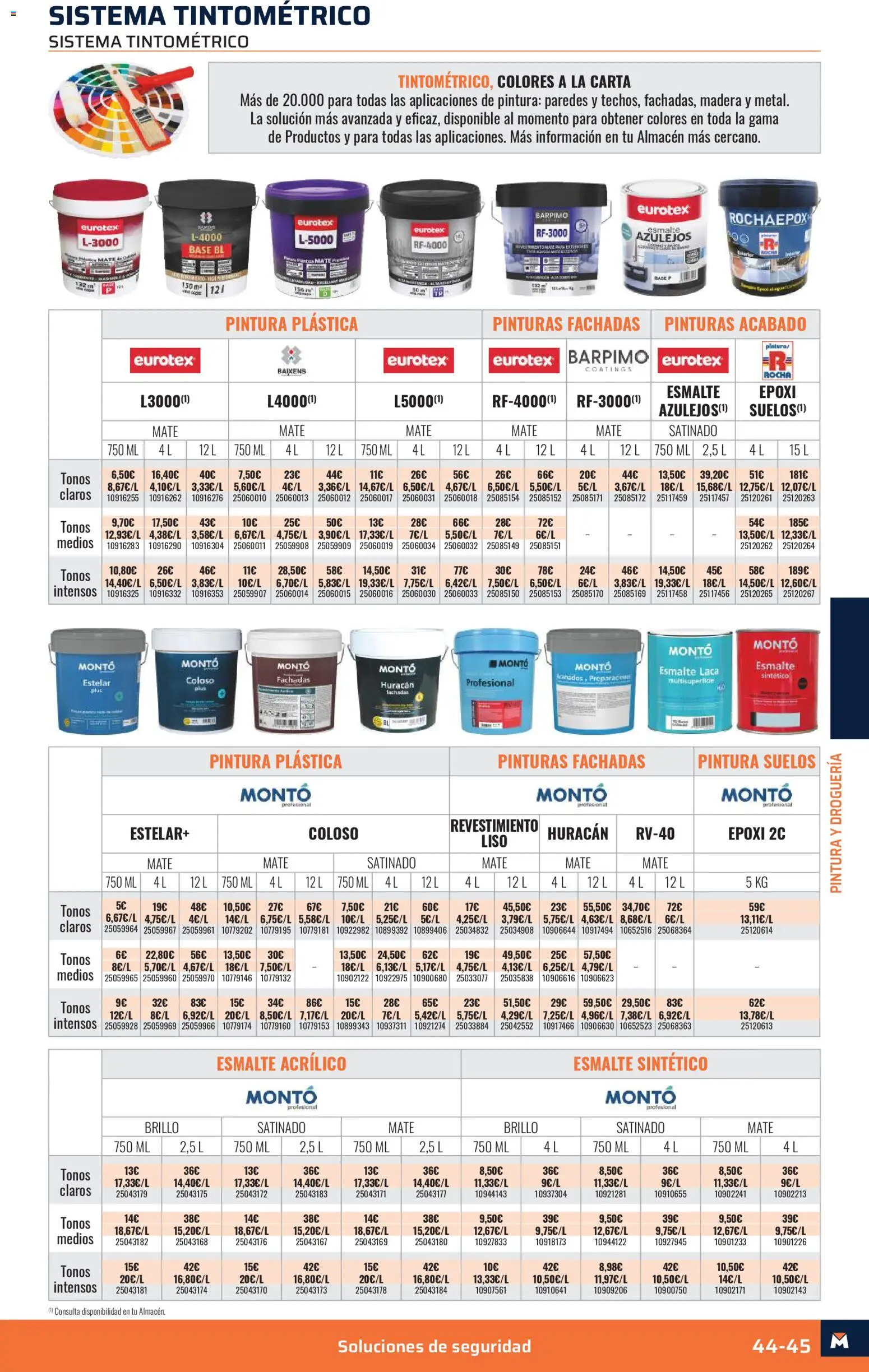 Obramat - Reformas Otono Imprenta Almacenes 26 Murcia 2026 │ válido desde el 09/10/2026 | Página: 45 | Productos: Pintura plástica, Azulejos