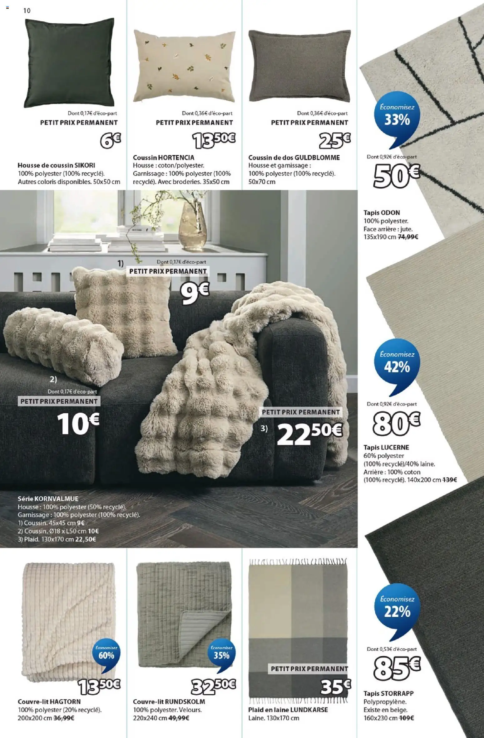 {H1} | Page: 10 | Produits: Coton, Plaid, Housse de coussin, Tapis