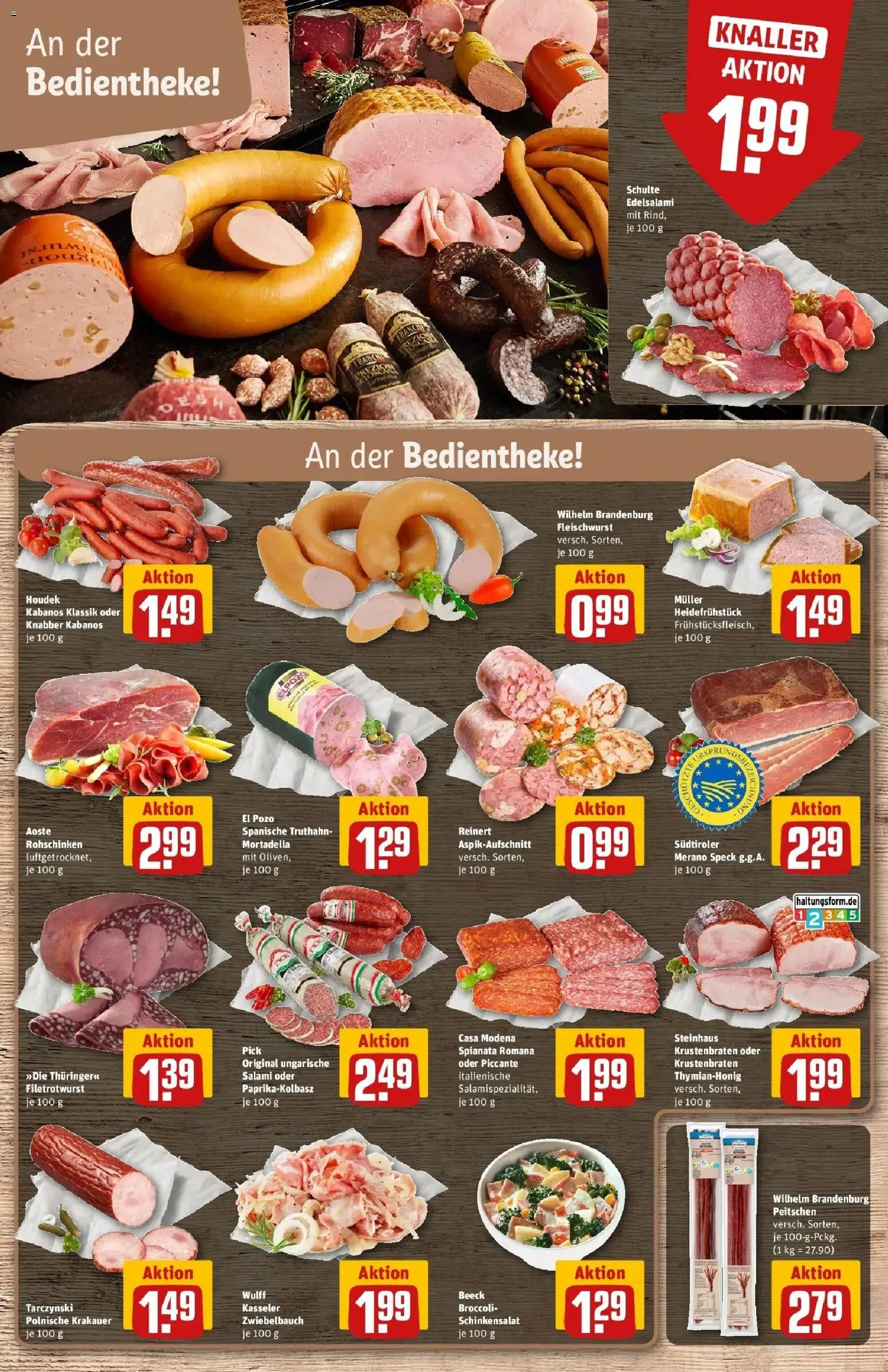 REWE Prospekt ab 17.08.2026 zum Blättern » Angebote | Seite: 12 | Produkte: Krustenbraten, Salami