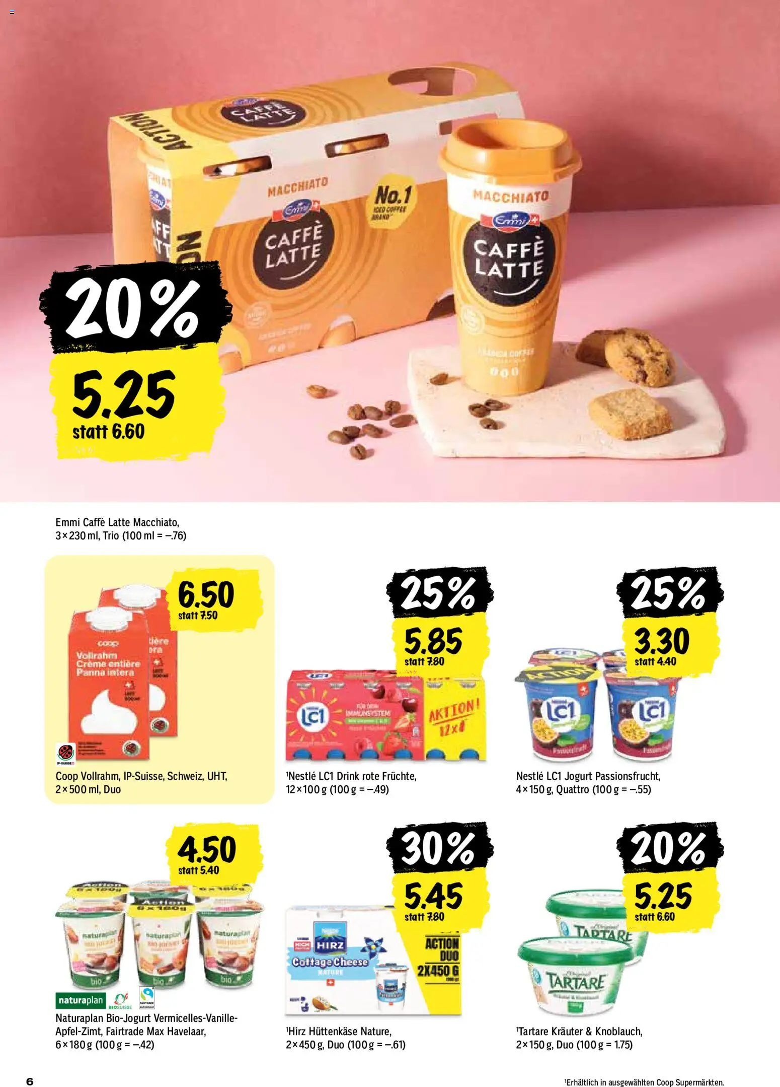 Coop aktionen – gültig ab 27.08.2026 | Seite: 6 | Produkte: Hüttenkäse, Creme