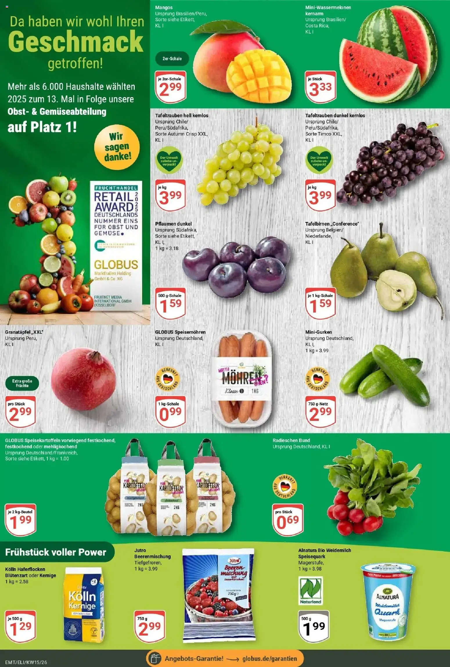 Globus prospekt Erfurt-Linderbach	 – gültig ab 07.04.2026 | Seite: 4 | Produkte: Kolln haferflocken, Kolln, Mohren, Kartoffeln
