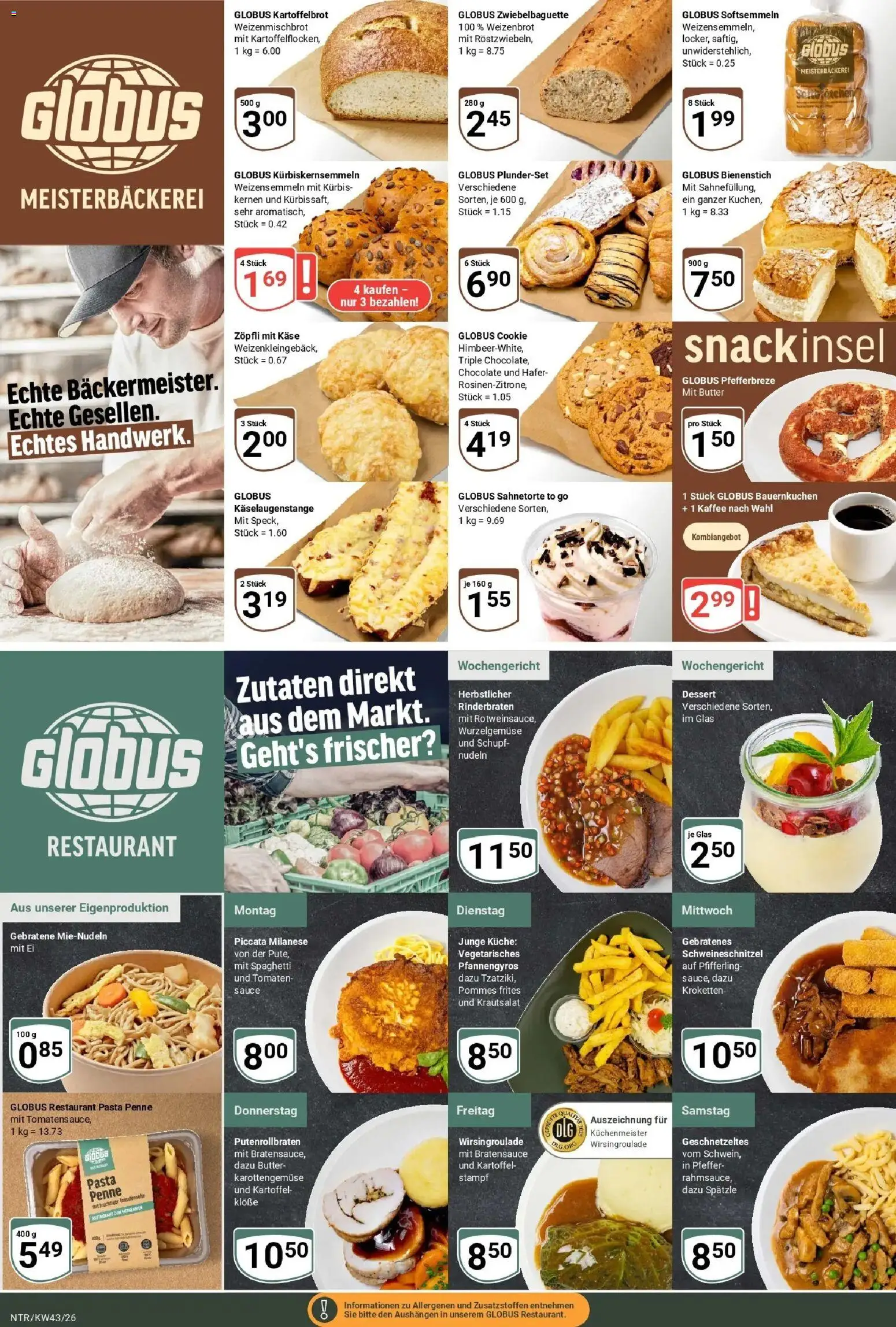 Globus Prospekt Neutraubling (ab 19.10.2026) » Angebote online | Seite: 6 | Produkte: Rinderbraten, Käse, Küche, Pfeffer