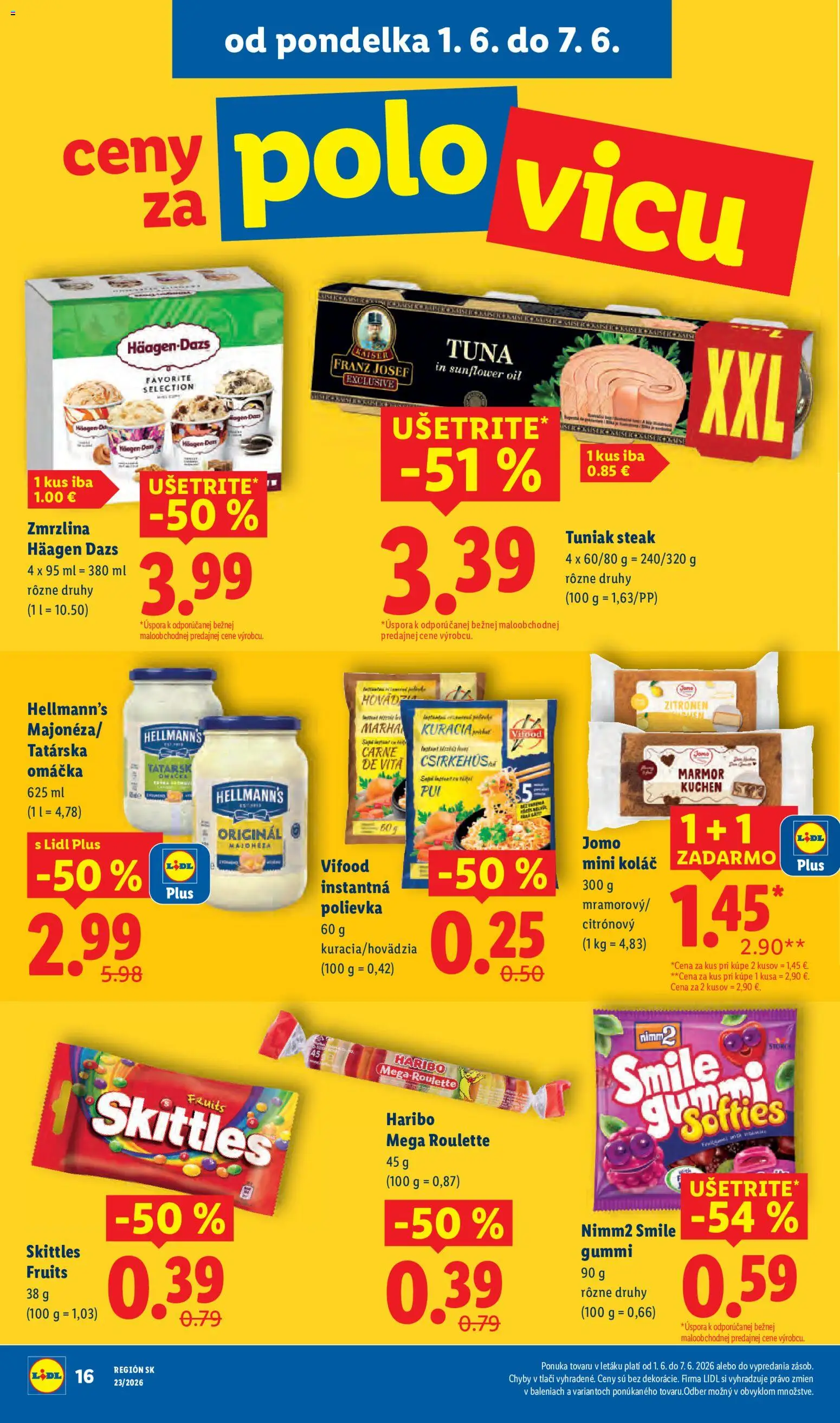 Nové Lidl akcie – leták je platný od 01.06.2026 | Strana: 26 | Produkty: Tuniak, Tatárska omáčka, Omáčka, Steak