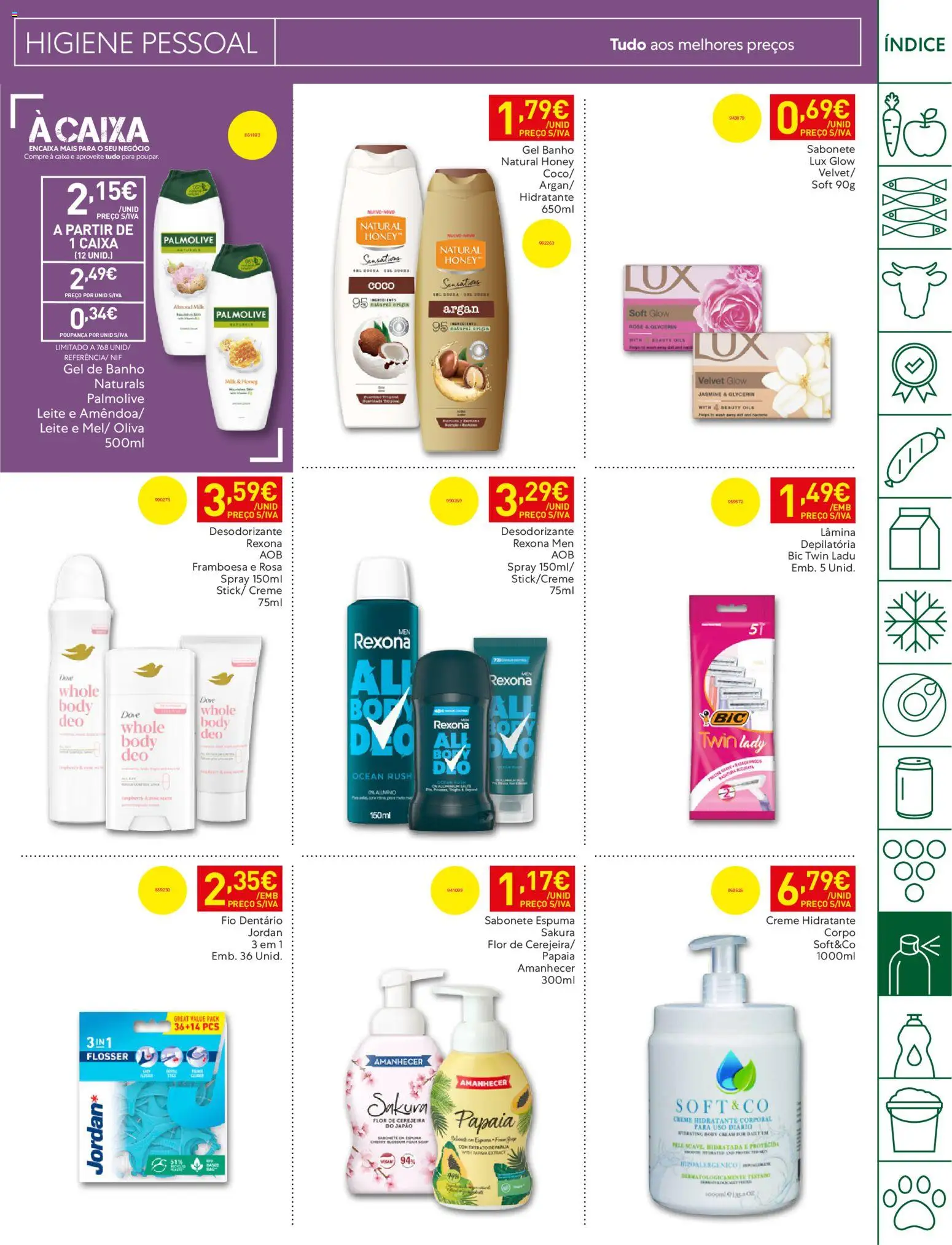 Recheio folheto Madeira │ válido de 09.06.2026 | Página: 33 | Produtos: Desodorizante, Sabonete, Leite, Banho