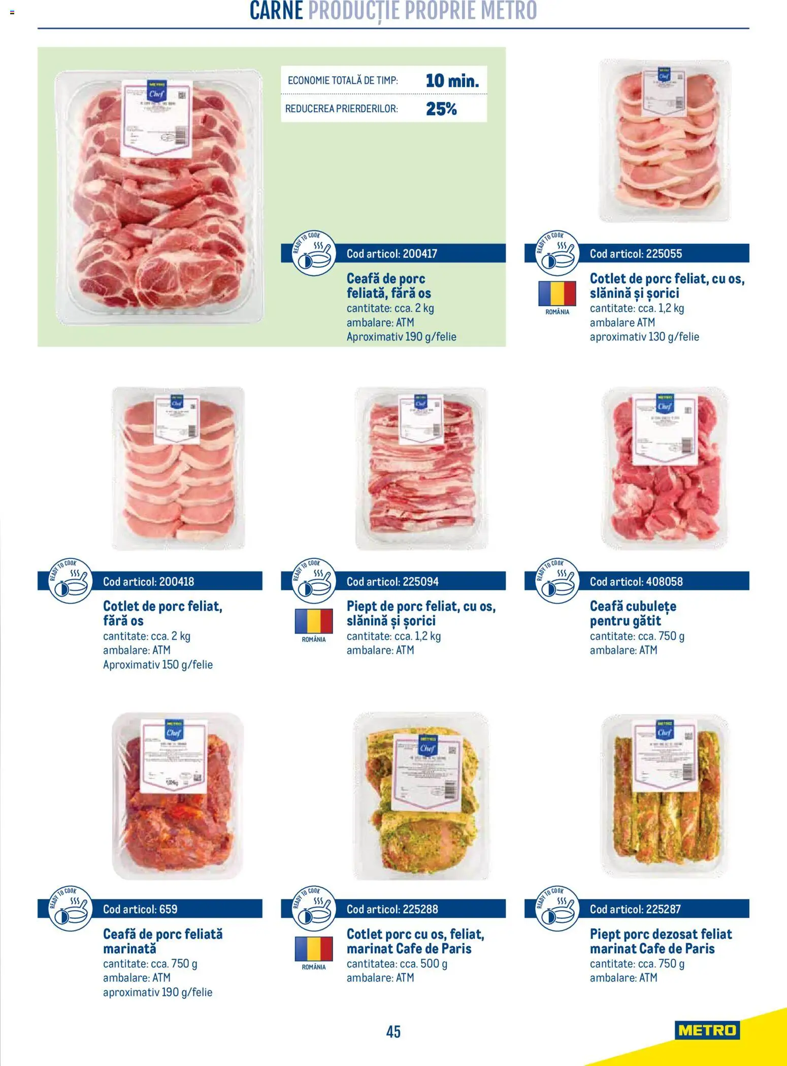 Noul catalog Metro – valabil de la 21.04.2026 | Pagină: 45 | Produse: Keçeli kalem, Lait de coco, Cotlet porc