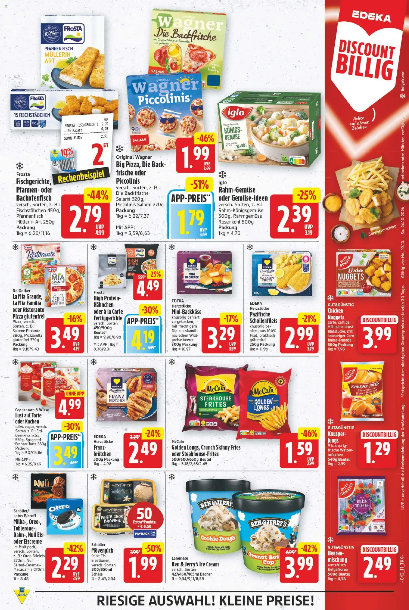 E center Prospekt – gültig ab 19.10.2026 | Seite: 11 | Produkte: Ristorante, Spaghetti, Ben & Jerry's, Eis