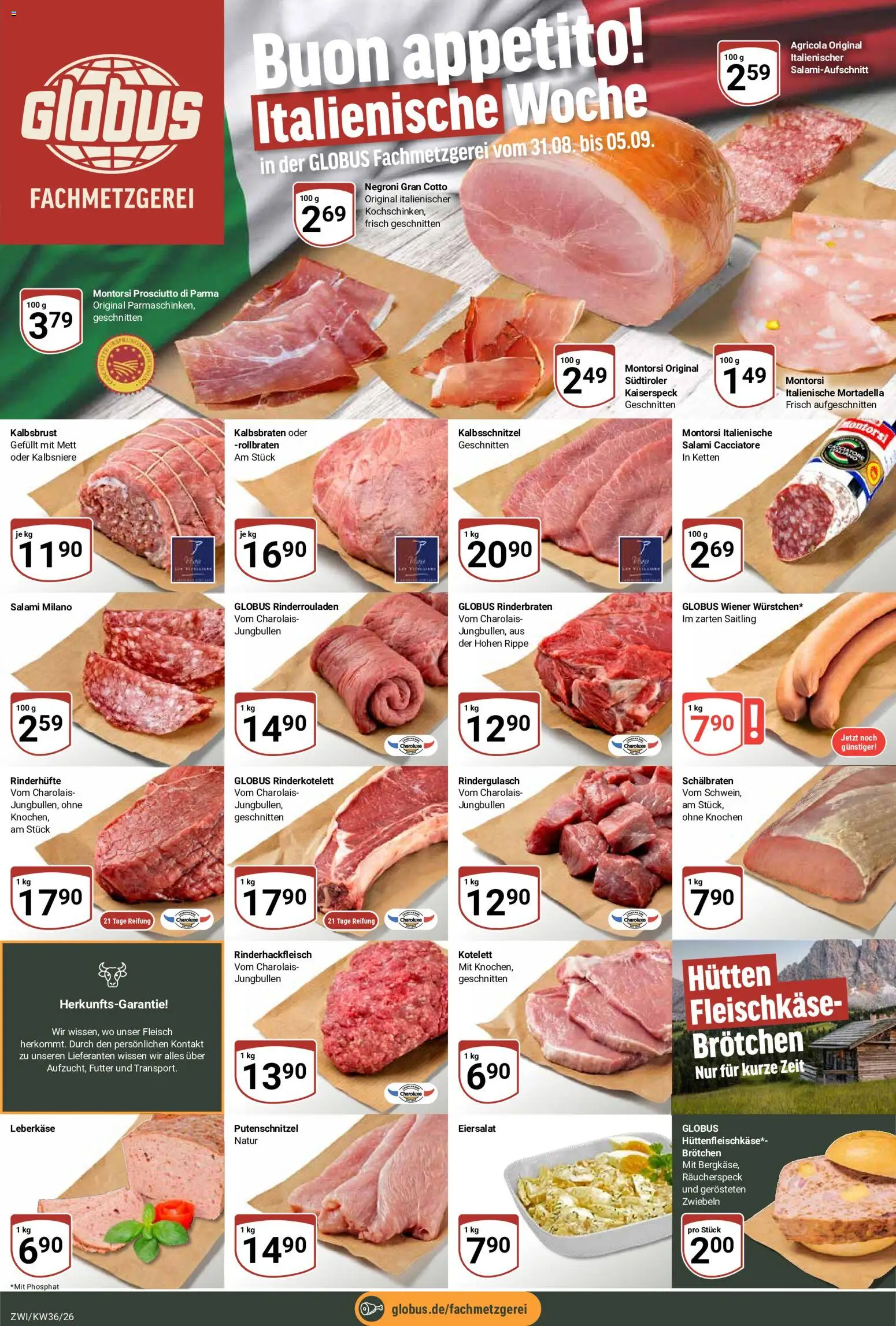 Globus Prospekt Zwickau – gültig ab 31.08.2026 | Seite: 10 | Produkte: Rinderrouladen, Zwiebeln, Salami, Fleisch