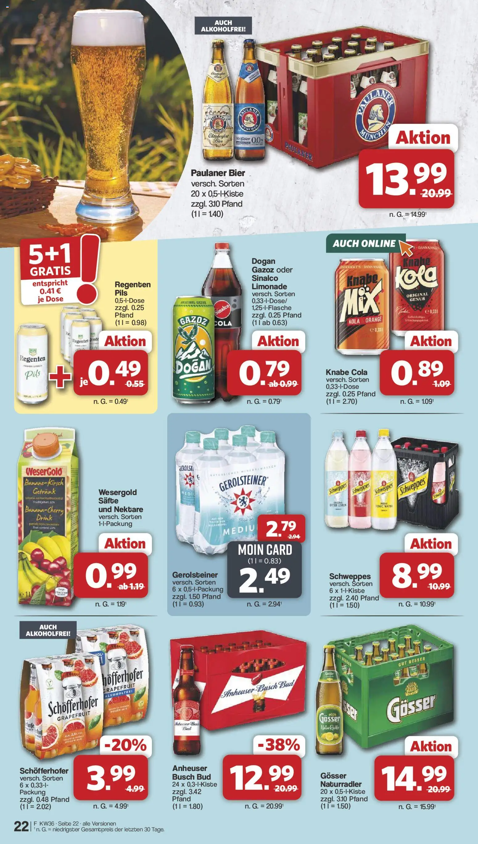 Famila Nordwest Prospekt – gültig ab 31.08.2026 | Seite: 24 | Produkte: Bier, Pils, Schweppes, Paulaner