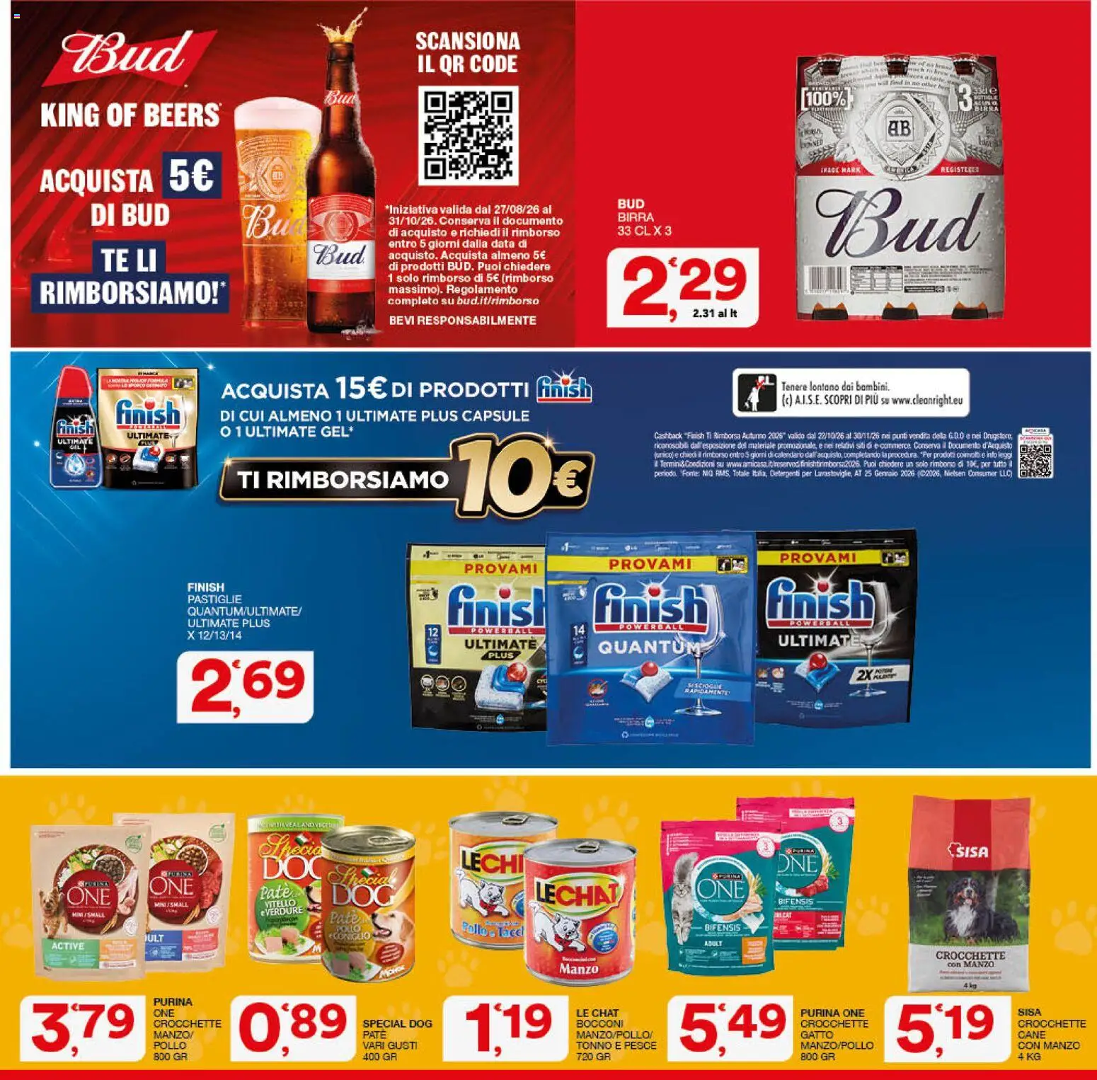 Volantino SISA del 08/10/2026 | Pagina: 29 | Prodotti: Paté, Birra, Pollo, Data
