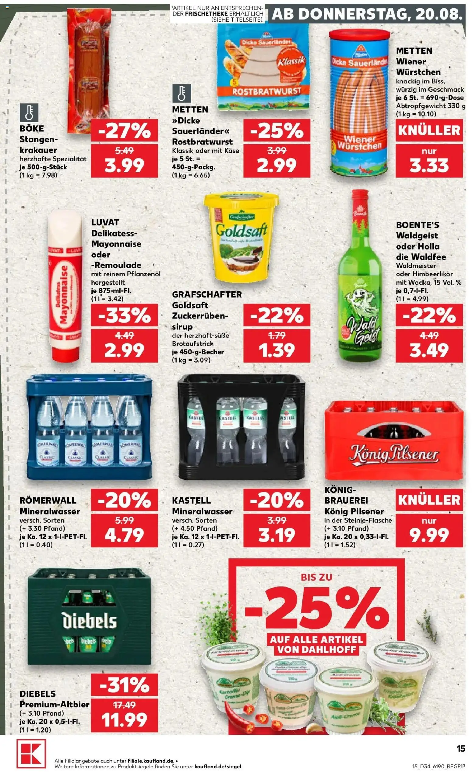 Prospekt Kaufland ab 17.08.2026 » Angebote Online zum Blättern | Seite: 26 | Produkte: Wiener wurstchen, Konig pilsener, Sirup, Diebels