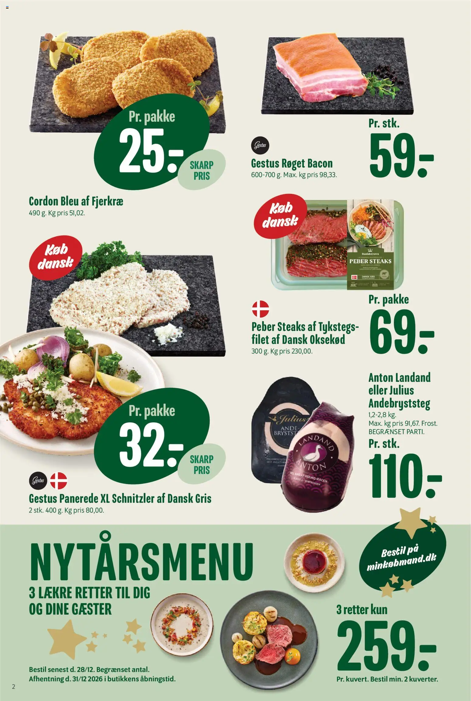 Min Købmand tilbudsavis – gyldig fra 16/10/2026 | Side: 2 | Produkter: Oksekød, Peber, Schnitzler, Bacon