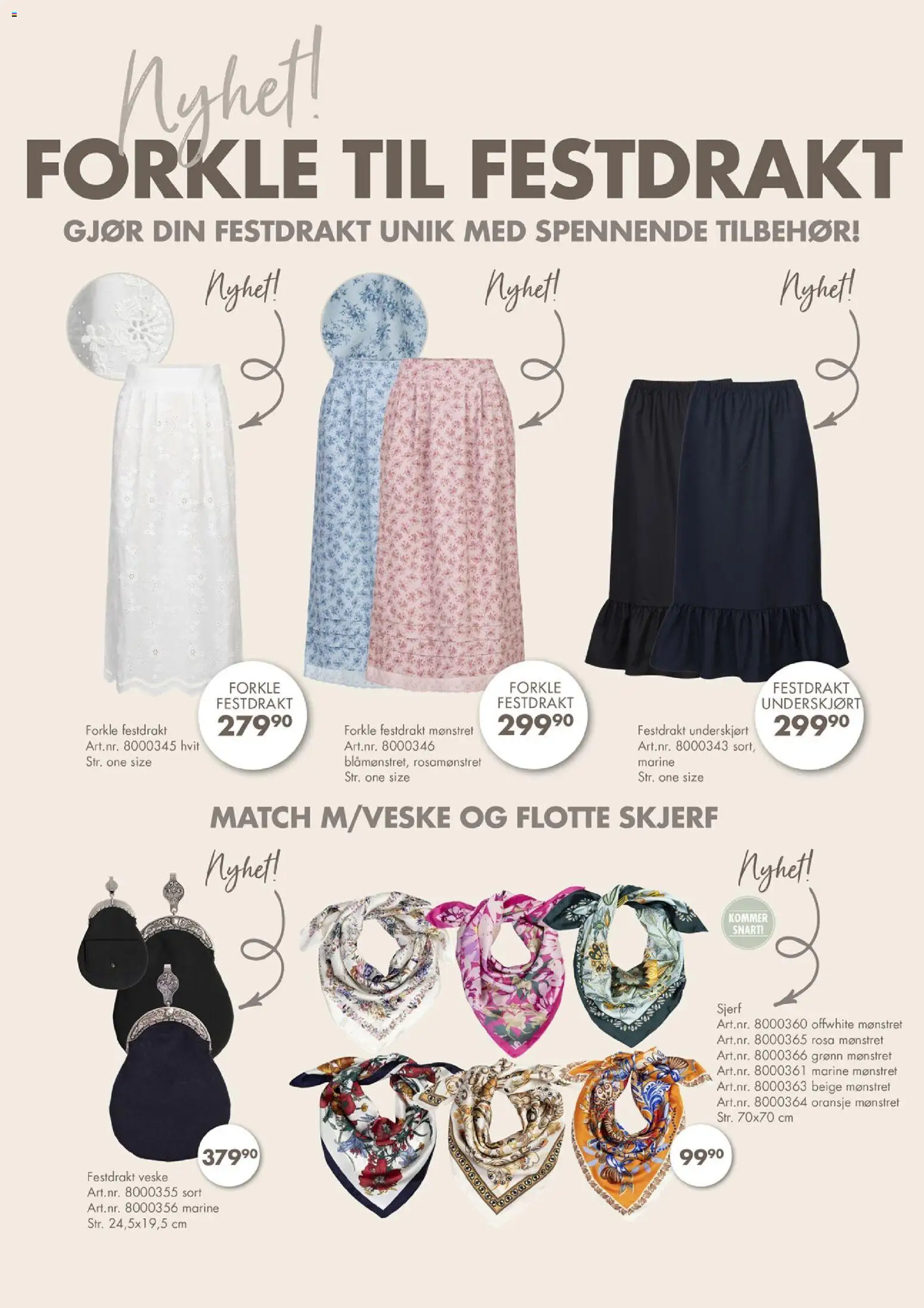 {H1} | Side: 6 | Produkter: Skjerf, Veske, Forkle