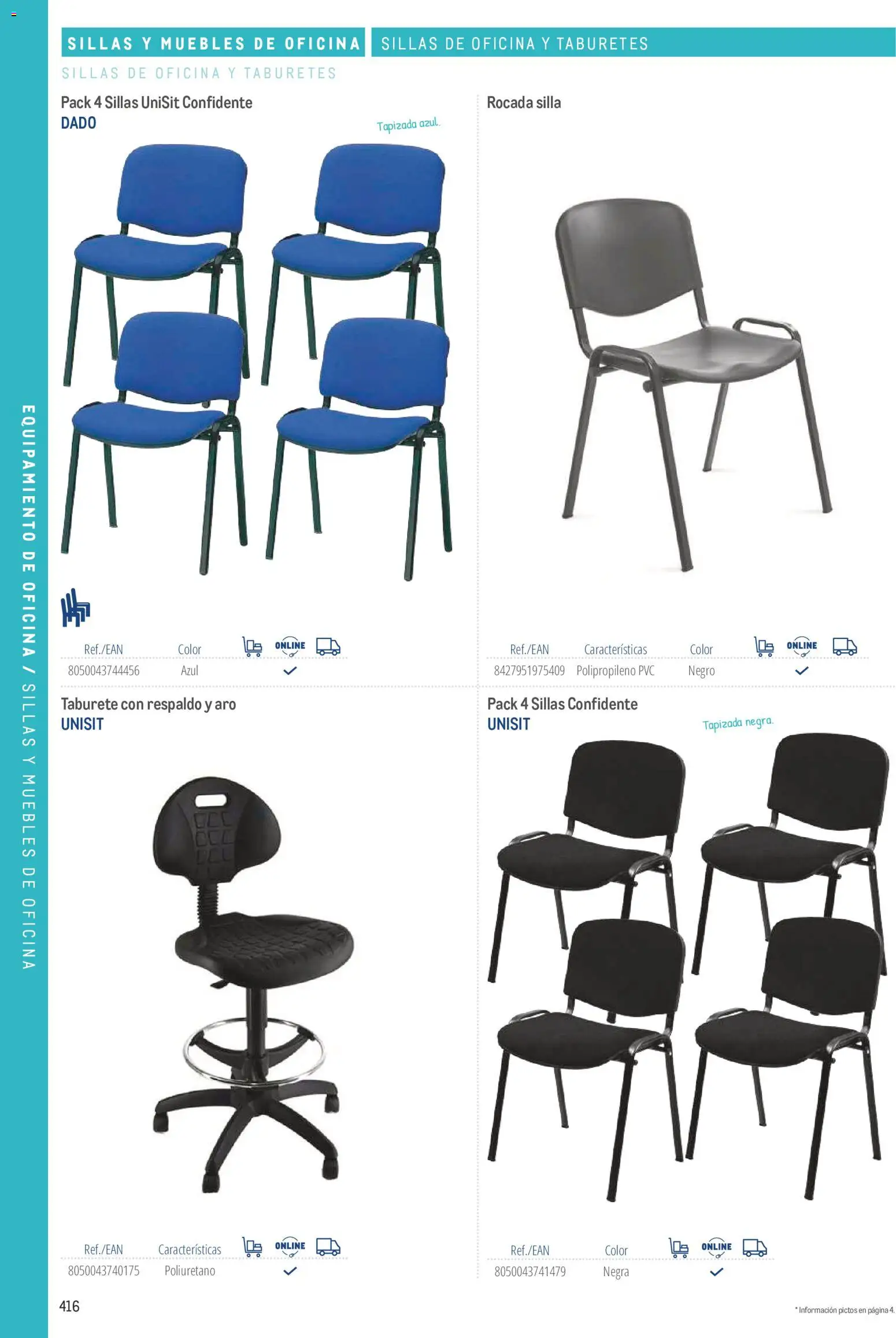 Makro catálogo │ válido desde el 19/06/2024 | Página: 416 | Productos: Taburete, Muebles, Silla